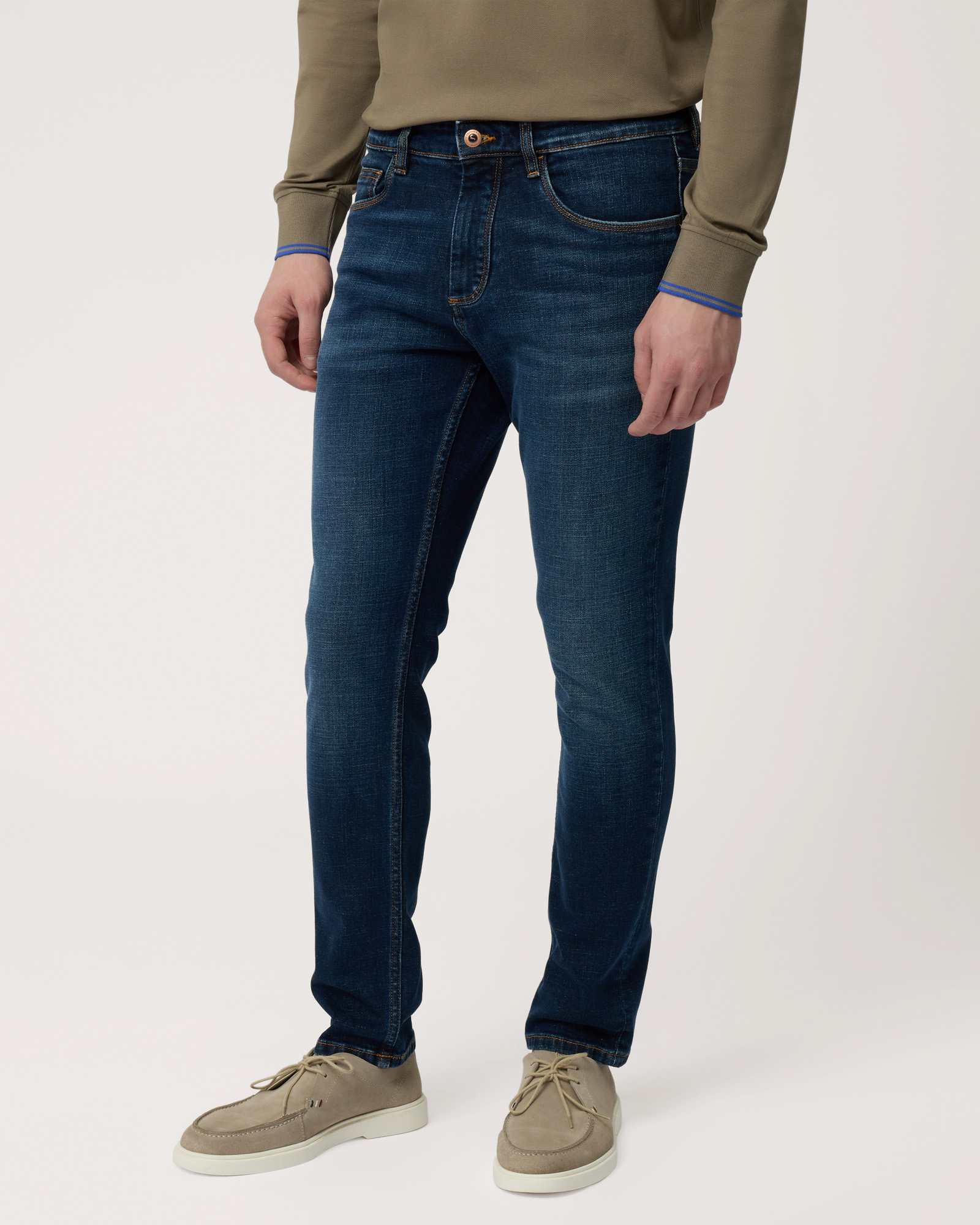 Slim Five-Pocket Jeans, Denim Blue, large image number 0