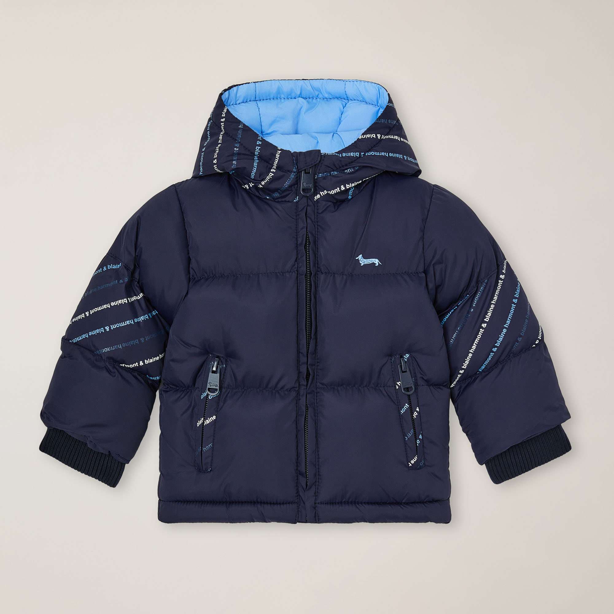 Nylon patchwork jacket , Blu Navy, large