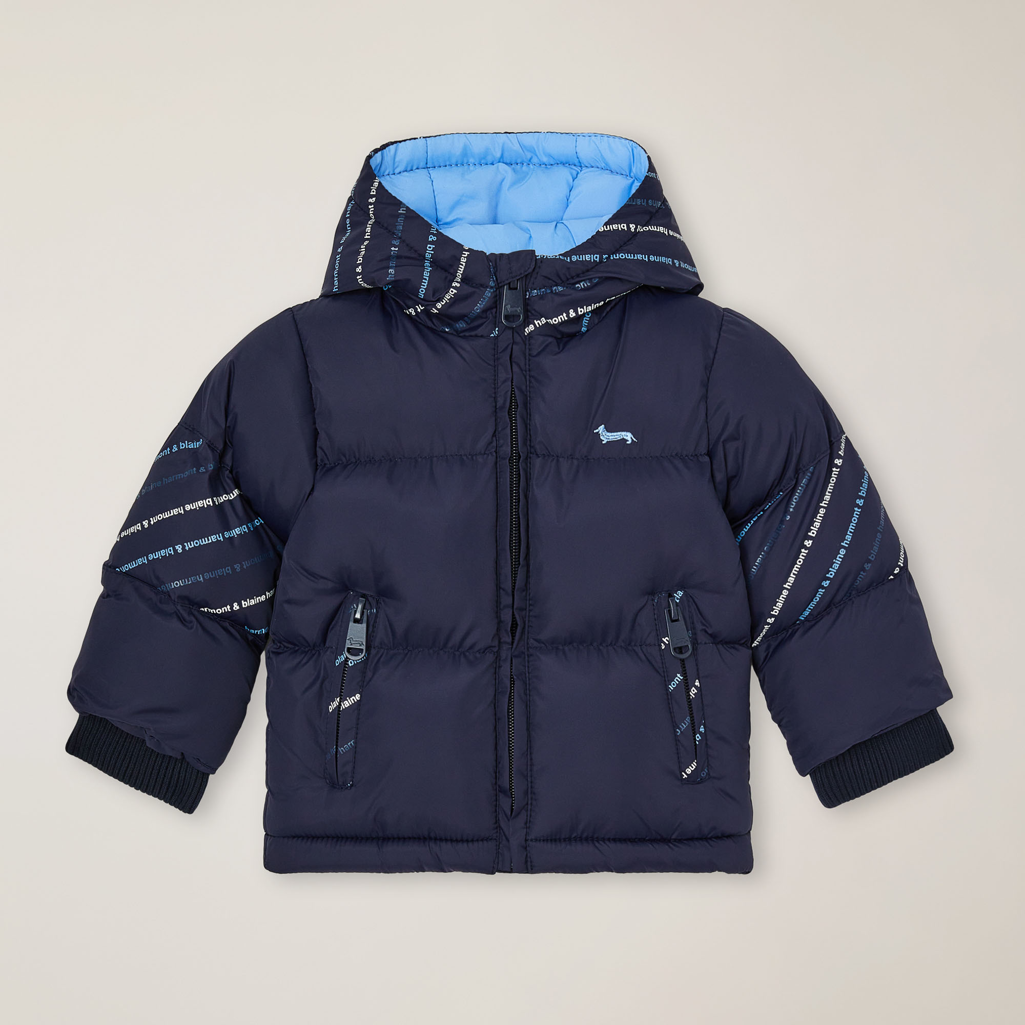 Nylon patchwork jacket , Blu Navy, large image number 0
