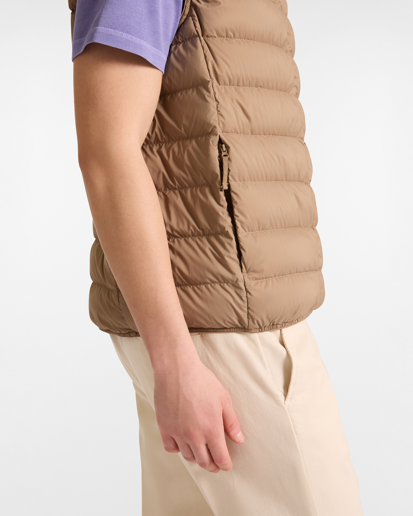 Gilet Matelassé En Duvet, Cuir, large image number 2