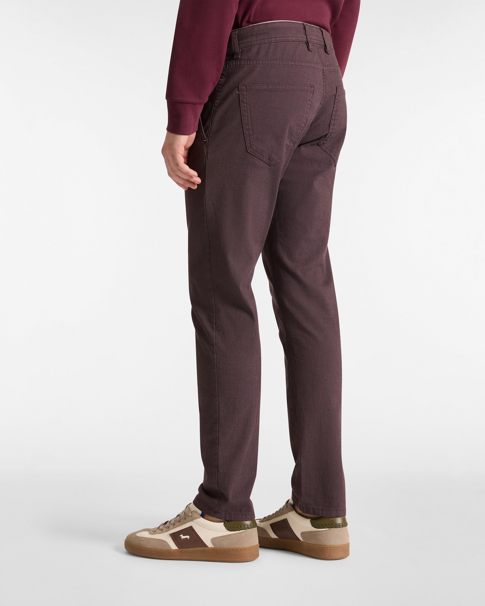 Pantalon Coupe Étroite Colorfive, Rouge Foncé, large image number 1
