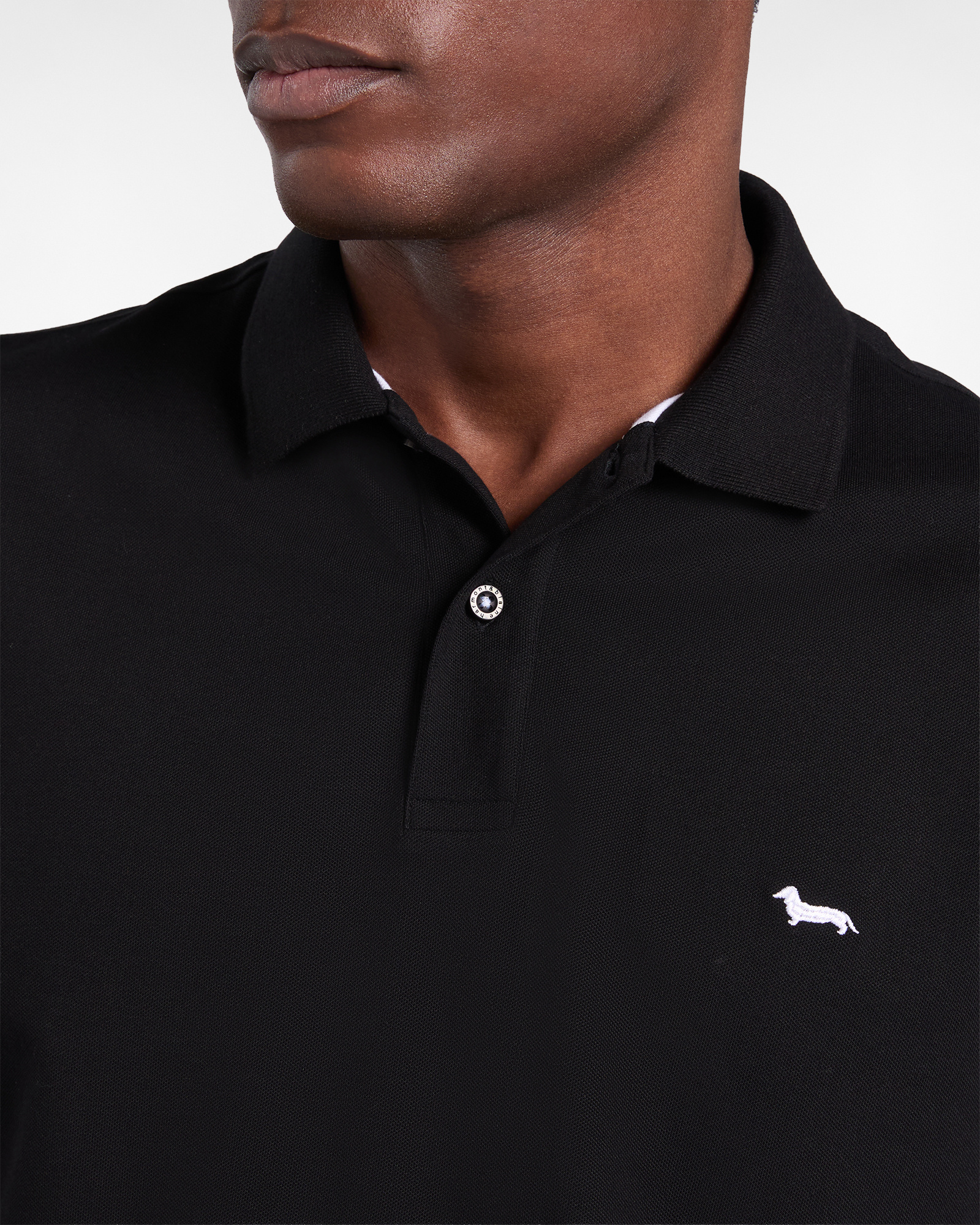 Basic stretch piqu&eacute; polo shirt, Black, large image number 2