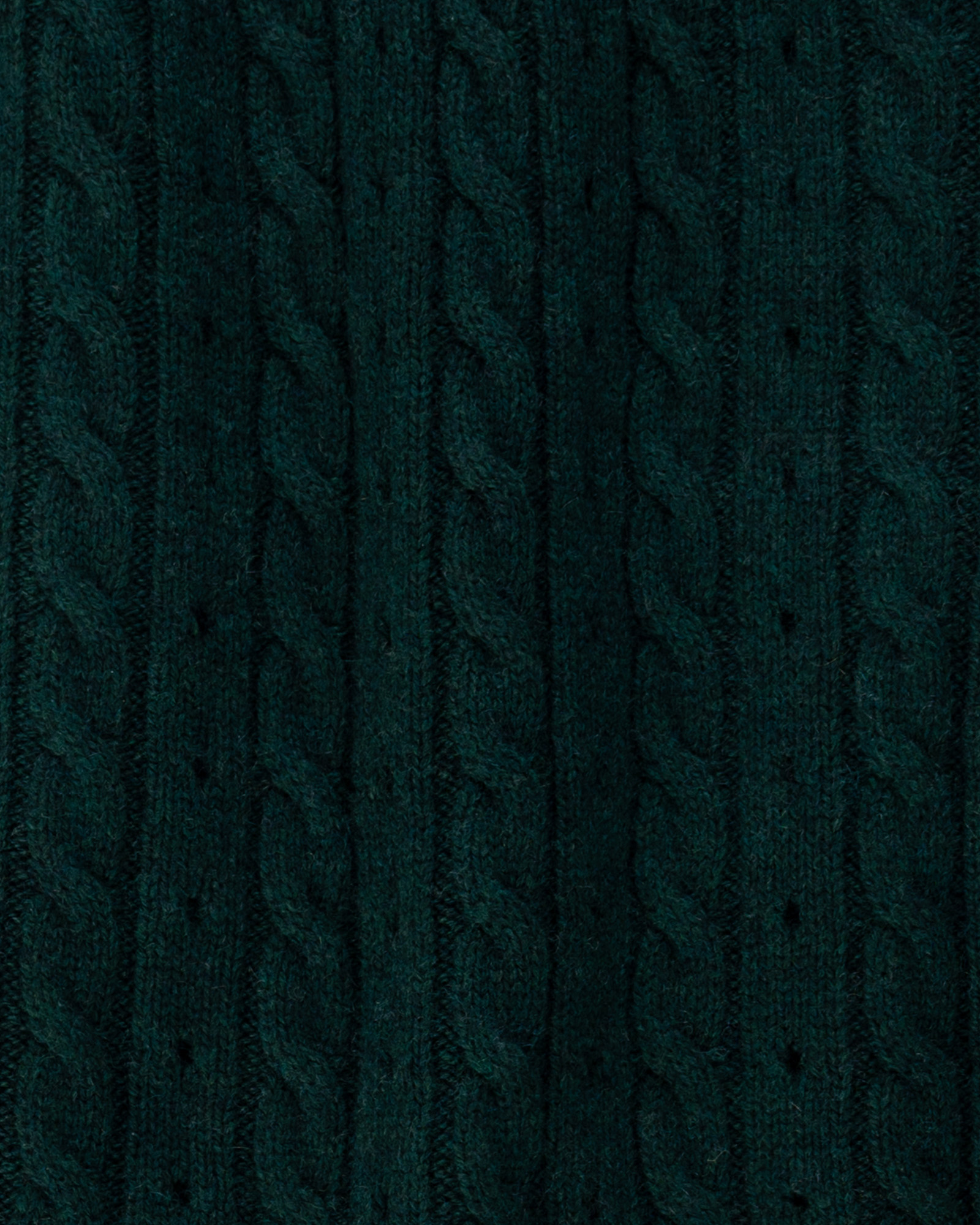 Women's scarf in  knit with cables and rhinestone dachshund, GREEN, large