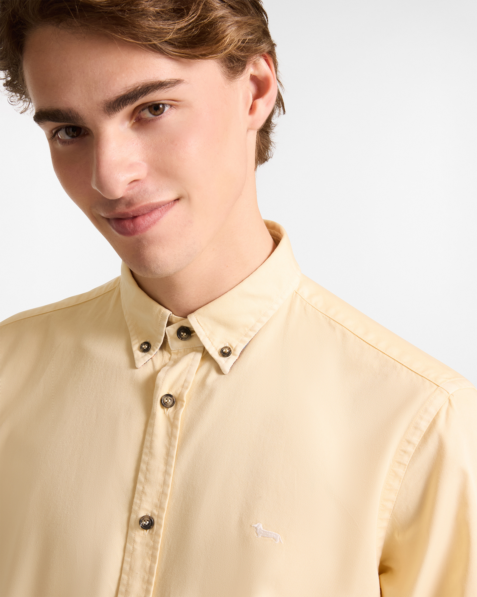Camicia In Gabardine Capsule Earth Dye, Giallo, large image number 2
