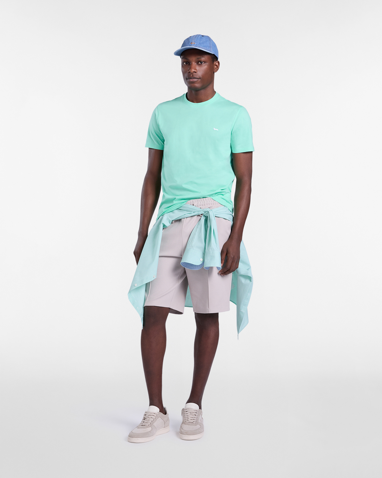 Camiseta ajustada de algod&oacute;n para hombre, Verde, large image number 3