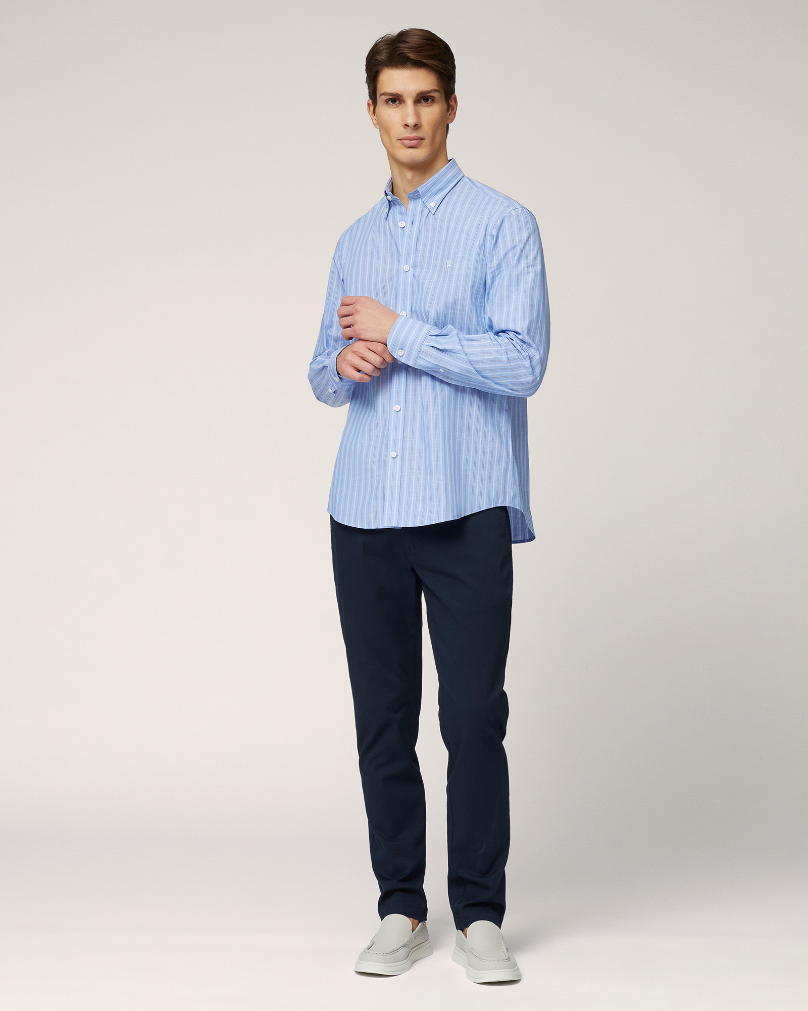Striped Regular-Fit Shirt, Sport Blue, large image number 3