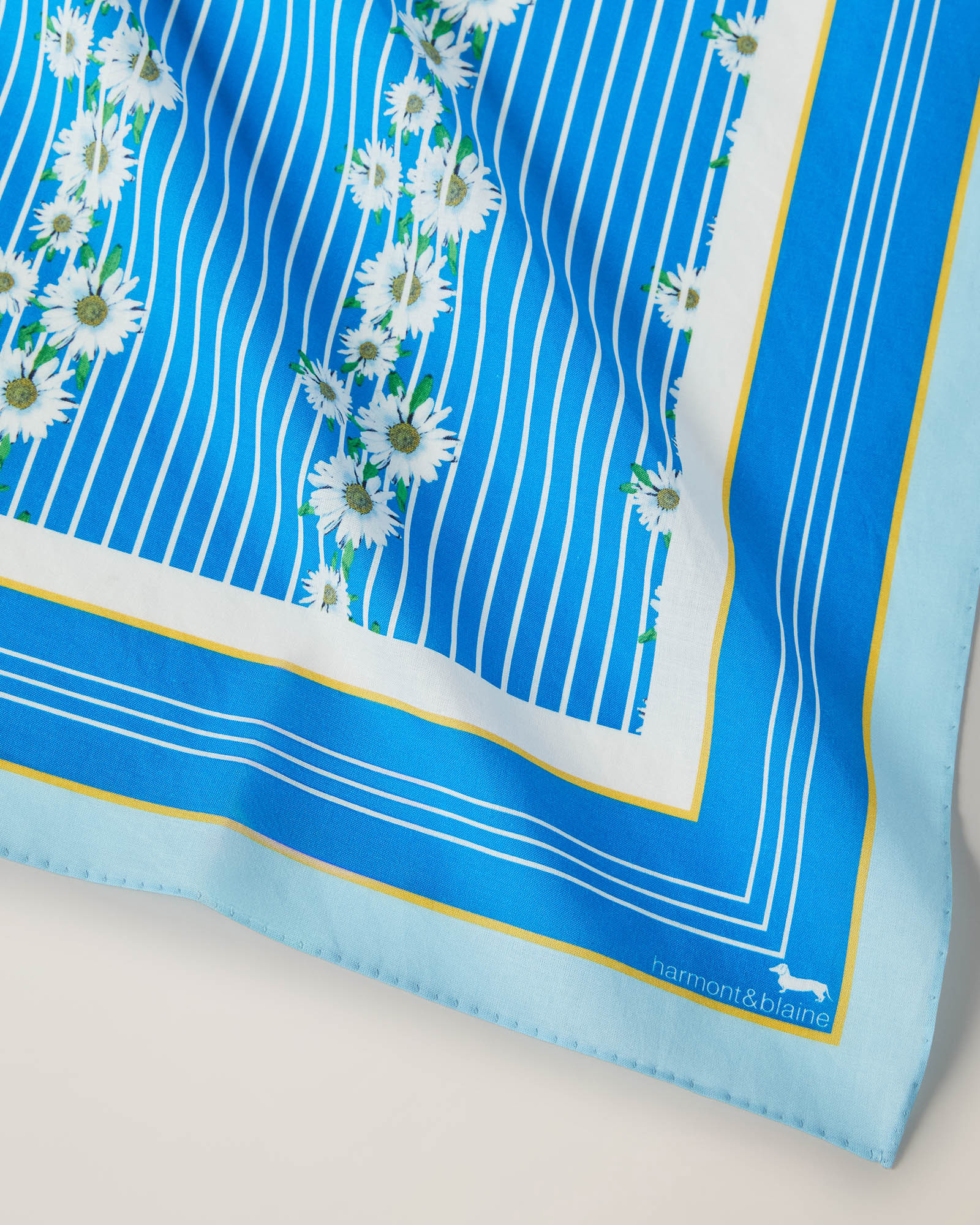 Bandana with Stripes and Daisies