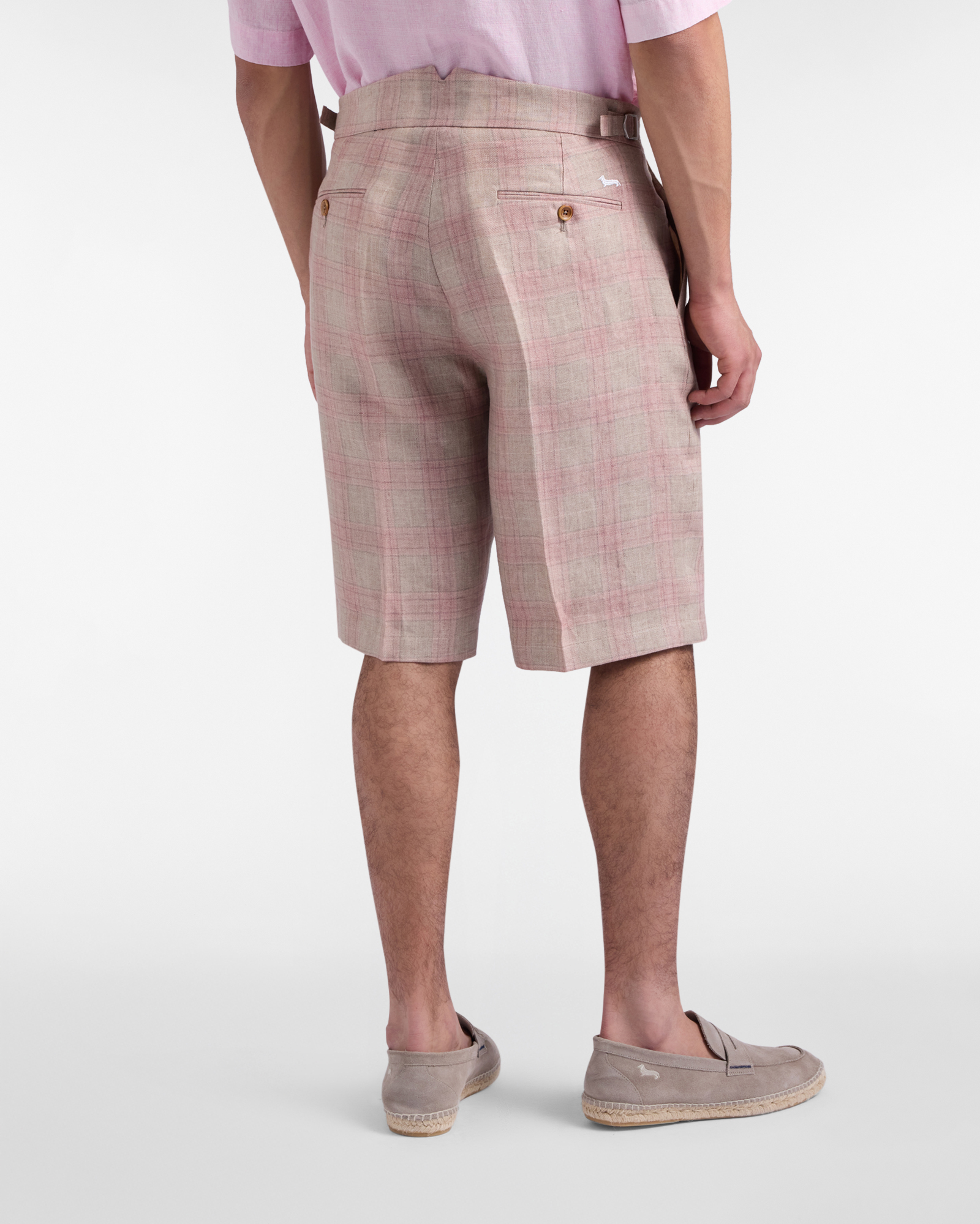 Men's Craftsmanship in Color capsule check Bermuda shorts, Beige, large image number 1