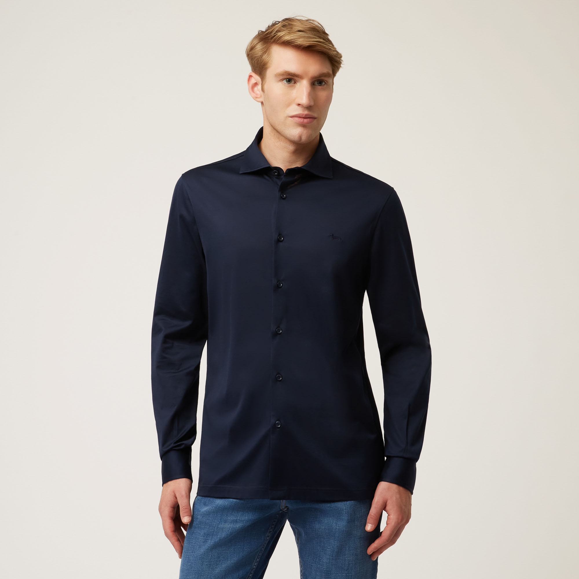 100% Cotton Shirt, Blue, large image number 0