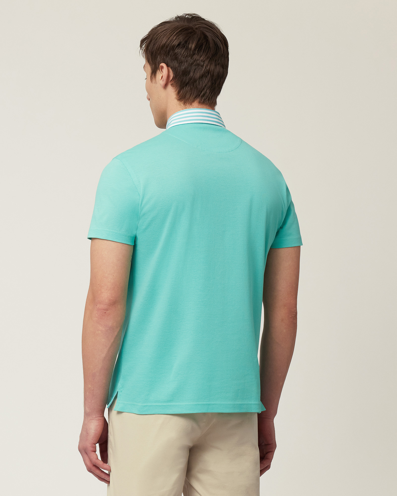 Vietri Polo with Striped Collar