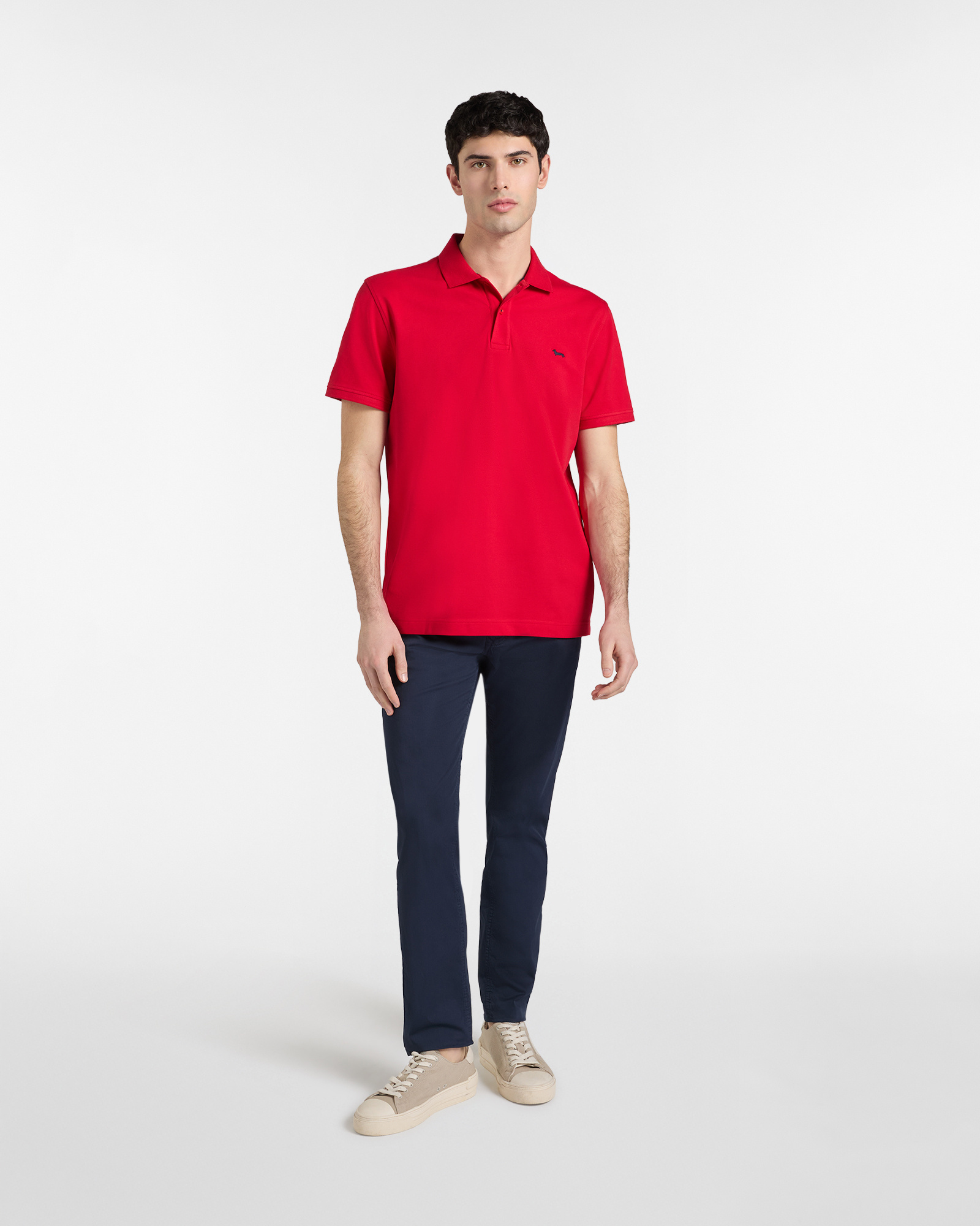 Basic stretch piqu&eacute; polo shirt, Red, large image number 3