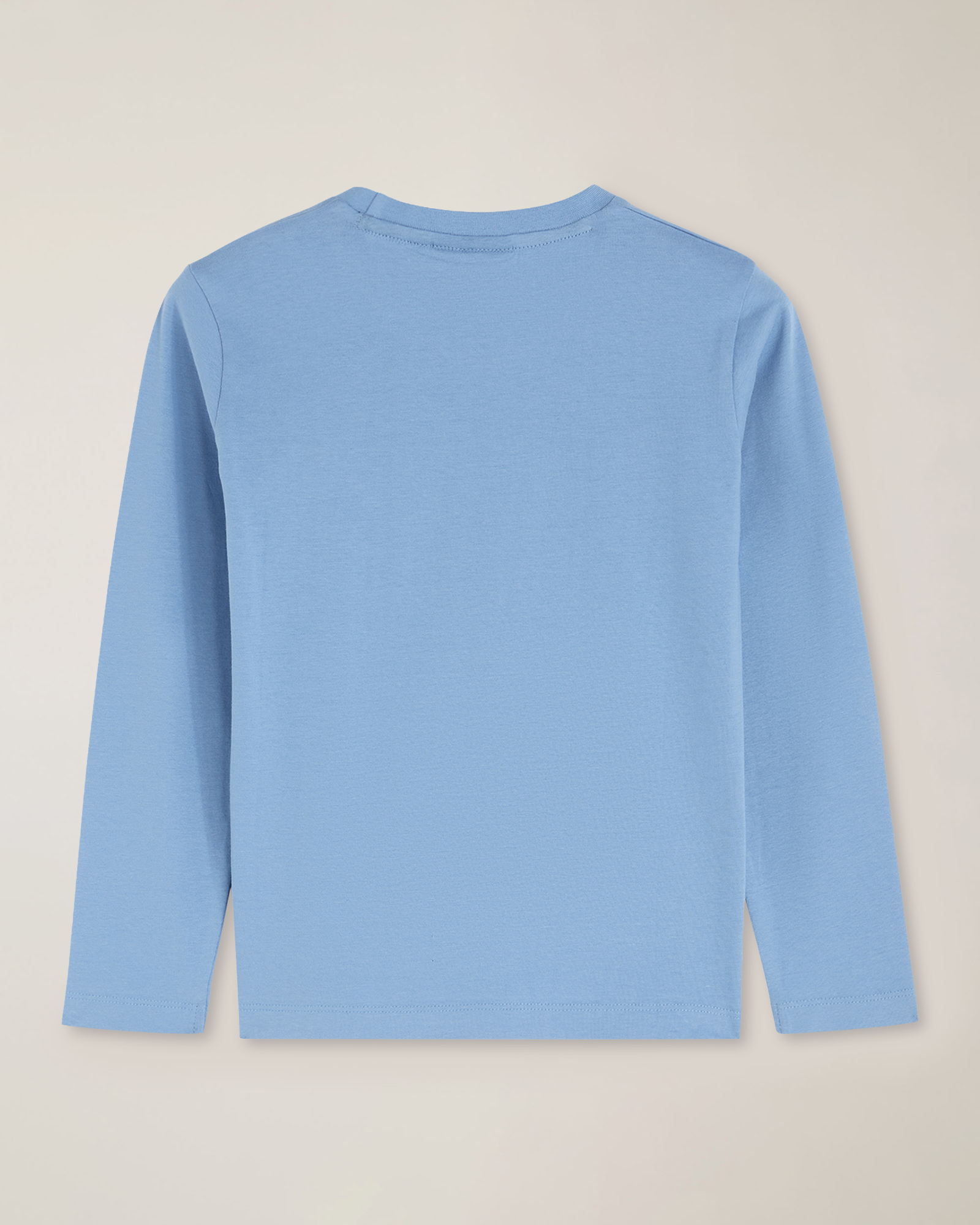 Long‑sleeve jersey T‑shirt with logo, Beige, large image number 1