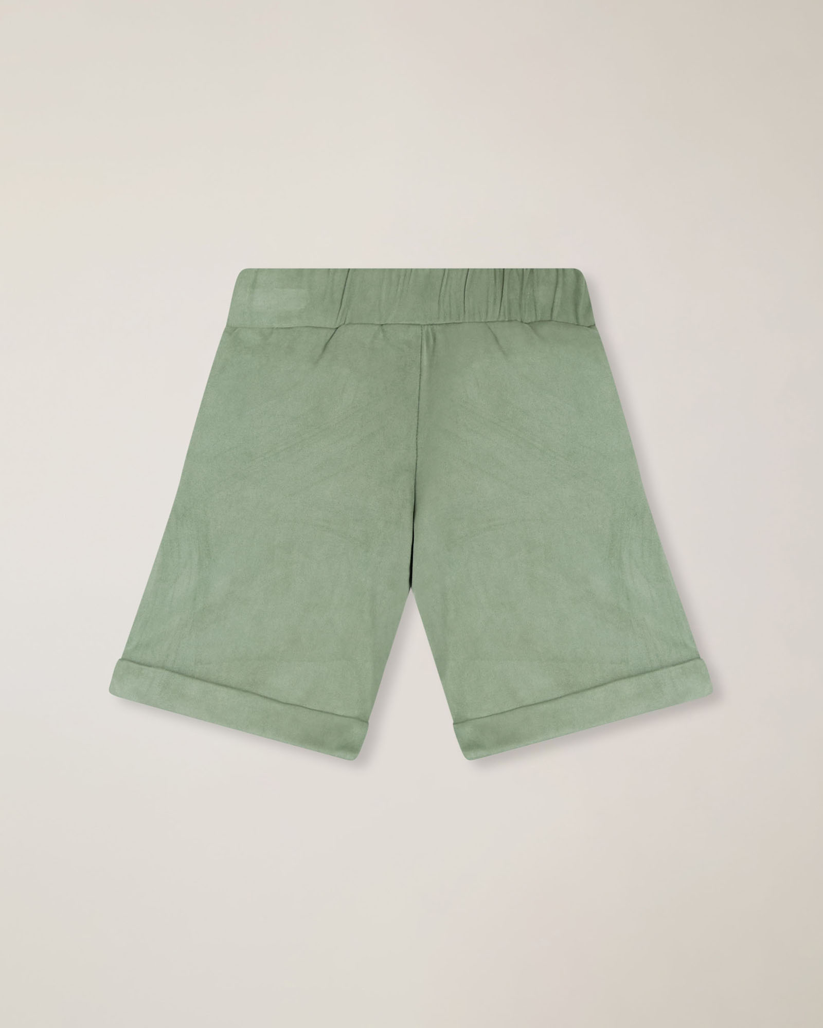 Bermuda ecoleather con ricamo logo