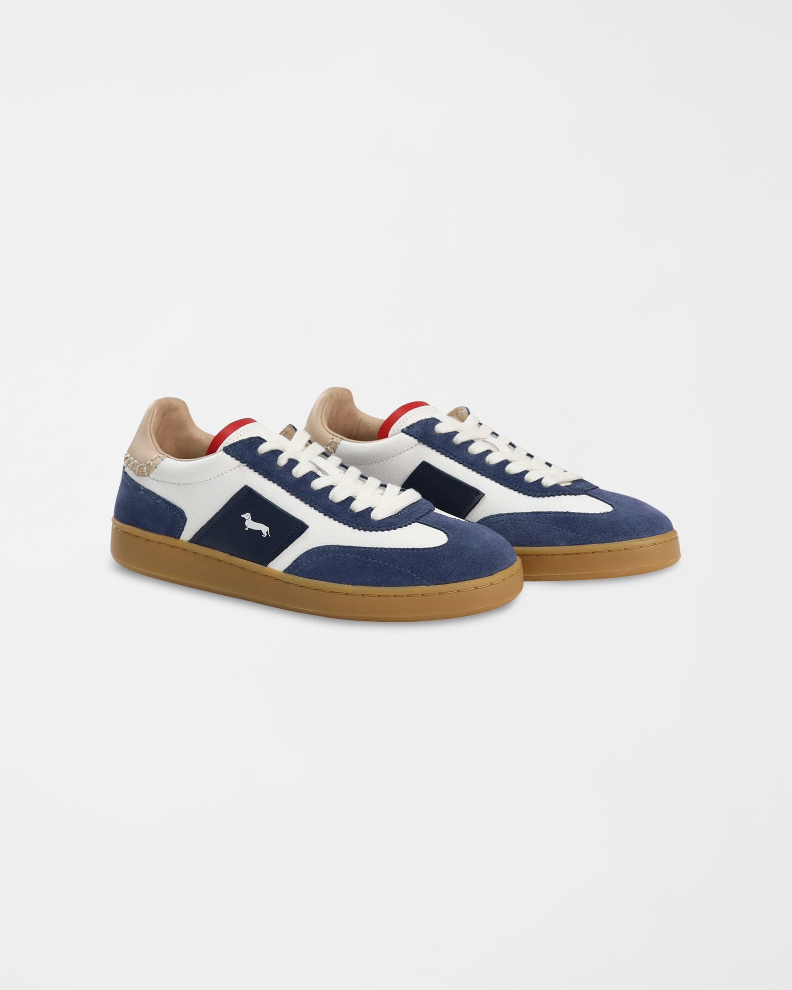 Suede and leather sneakers, Blue, large image number 1