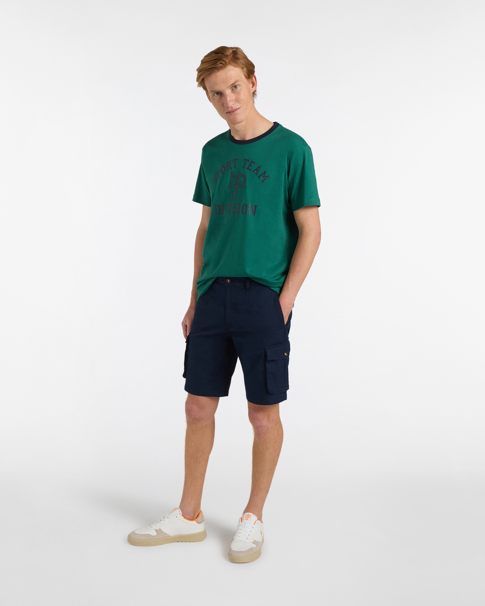 T‑shirt Uomo con Stampa Centrale Regular Fit, Verde bottiglia, large image number 3