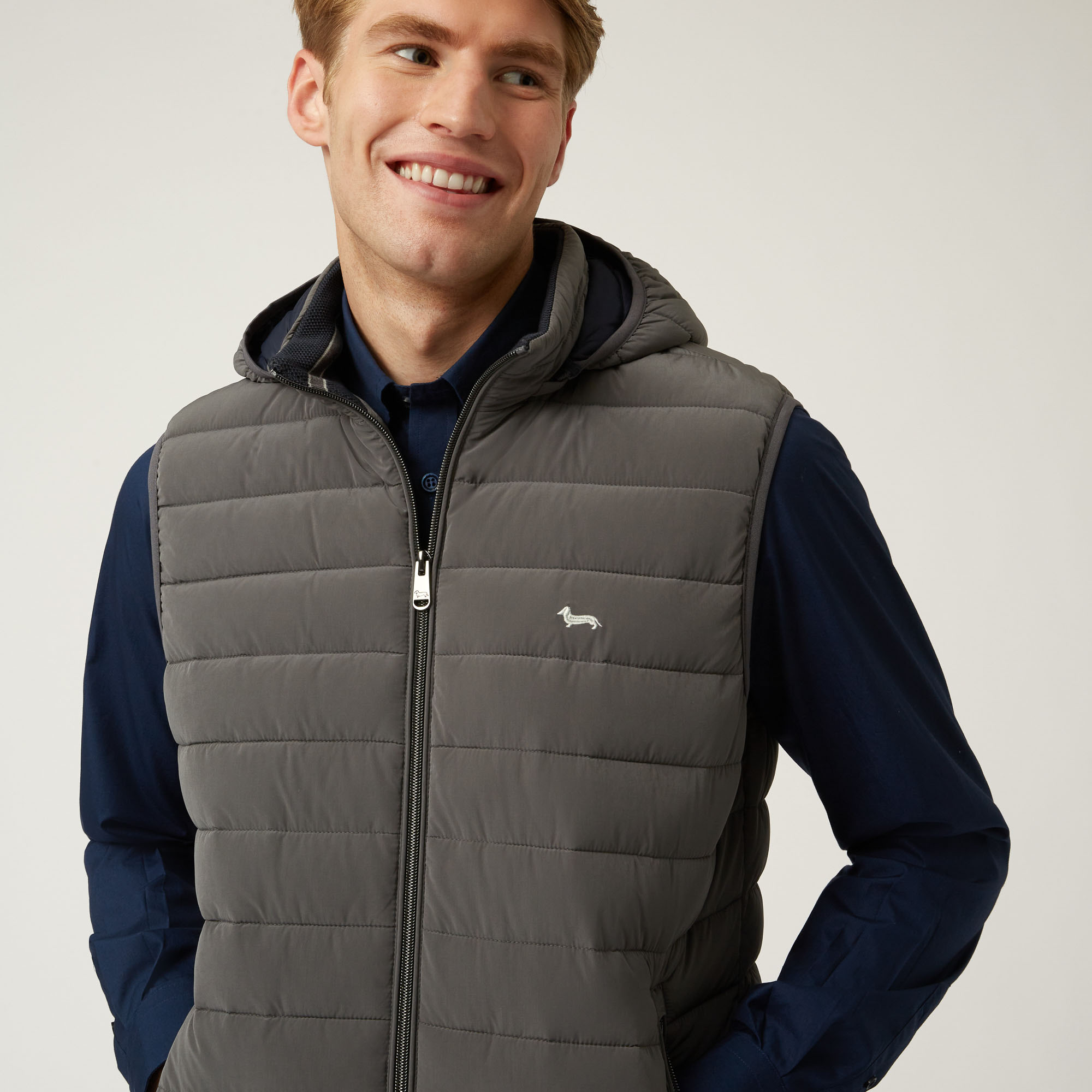 Gilet Essentials in nylon tecnico, Blu Chiaro, large image number 2
