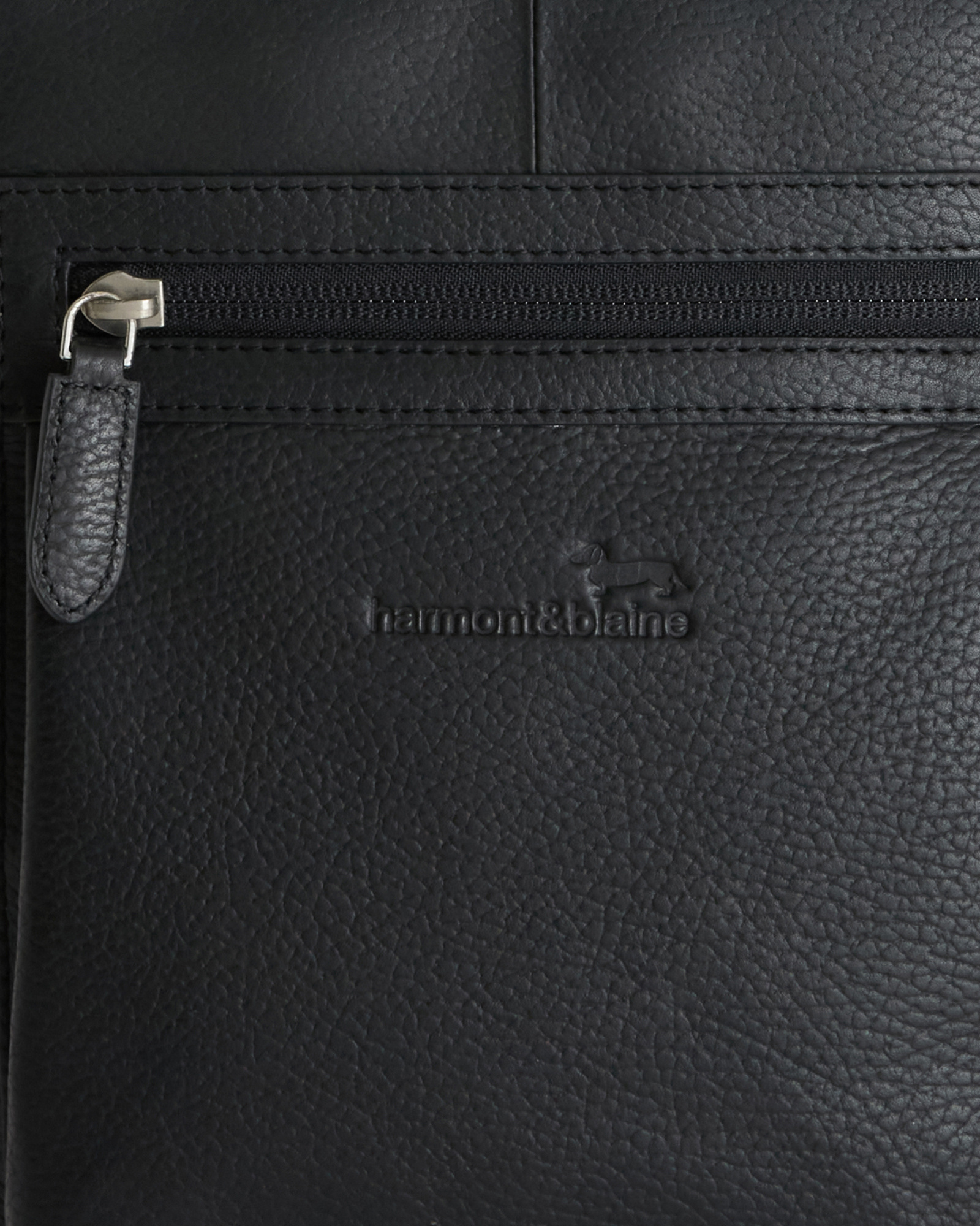 Leather cross-body bag, Black, large image number 2