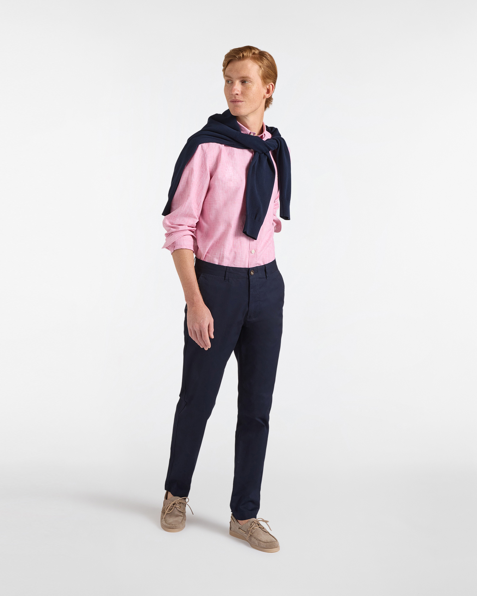 Camicia Uomo Misto Lino Regular Fit, Rosso, large image number 3