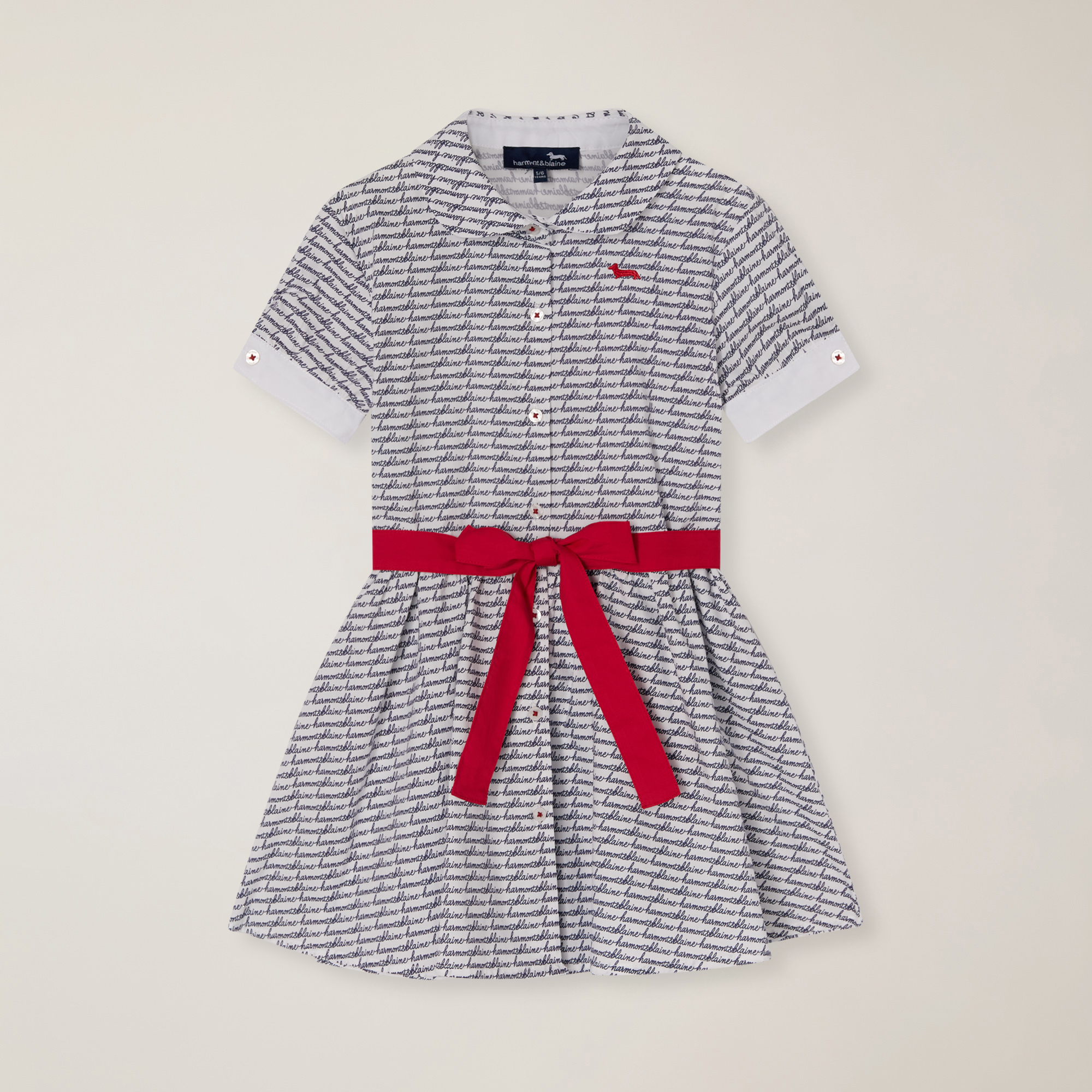 Shirt dress with belt, Navy Blue, large