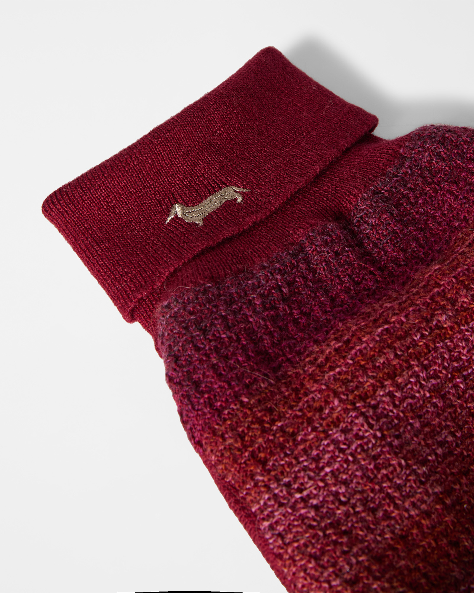 Men's regular fit knit Pet garment with stand-up collar in 100% pure wool, INDIAN ROSE, large