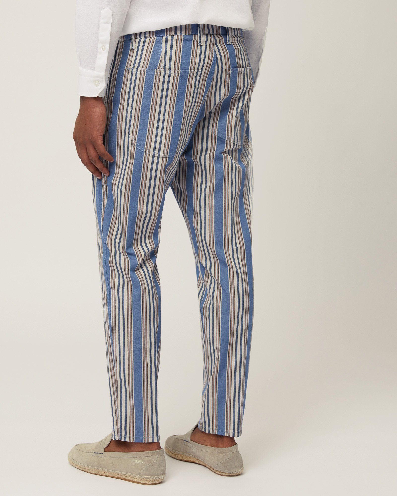 Striped Chino Pants, Dark Lavender, large image number 1