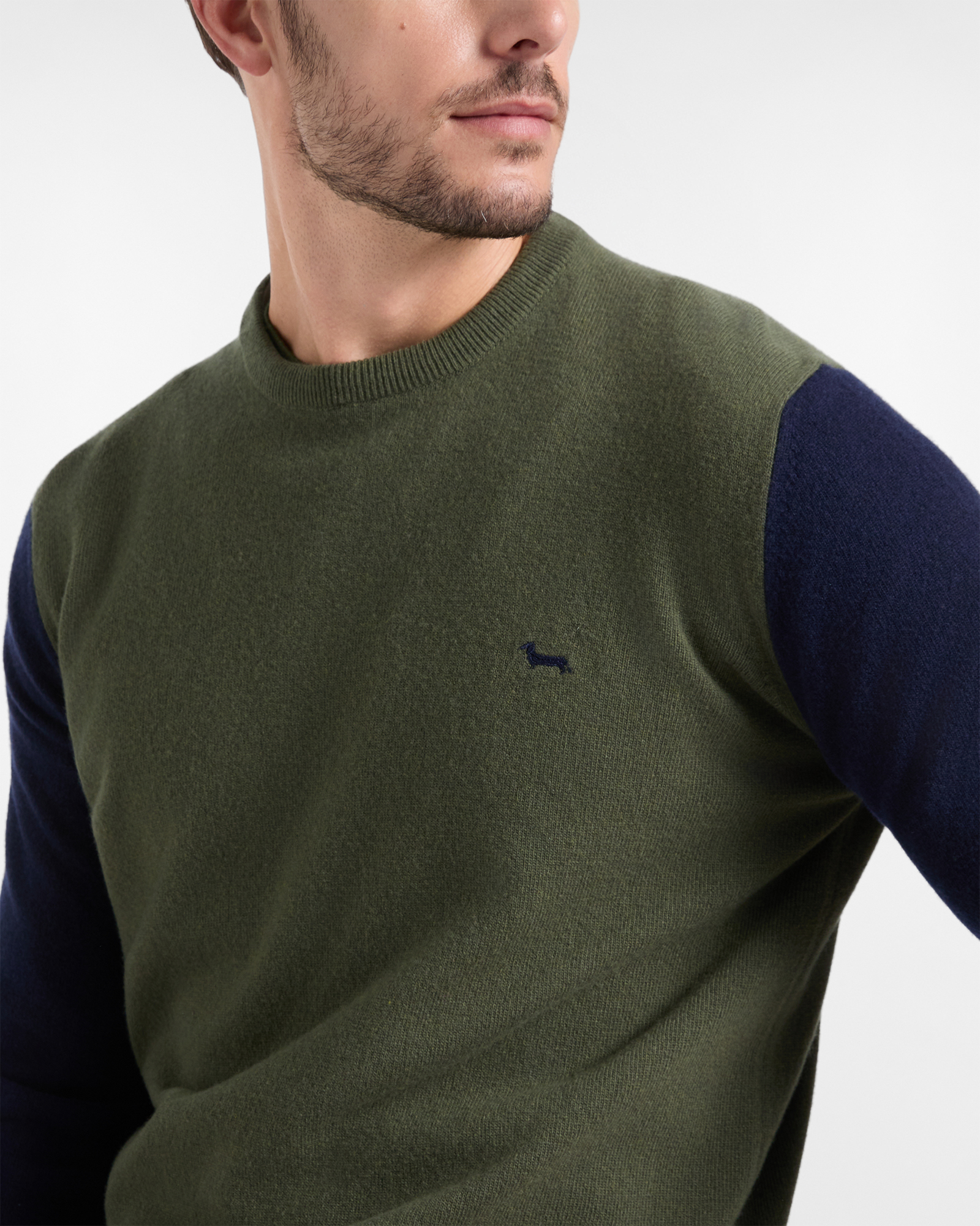 Men's regular fit sweater in a  cashmere blend, SPORT GREEN, large image number 2