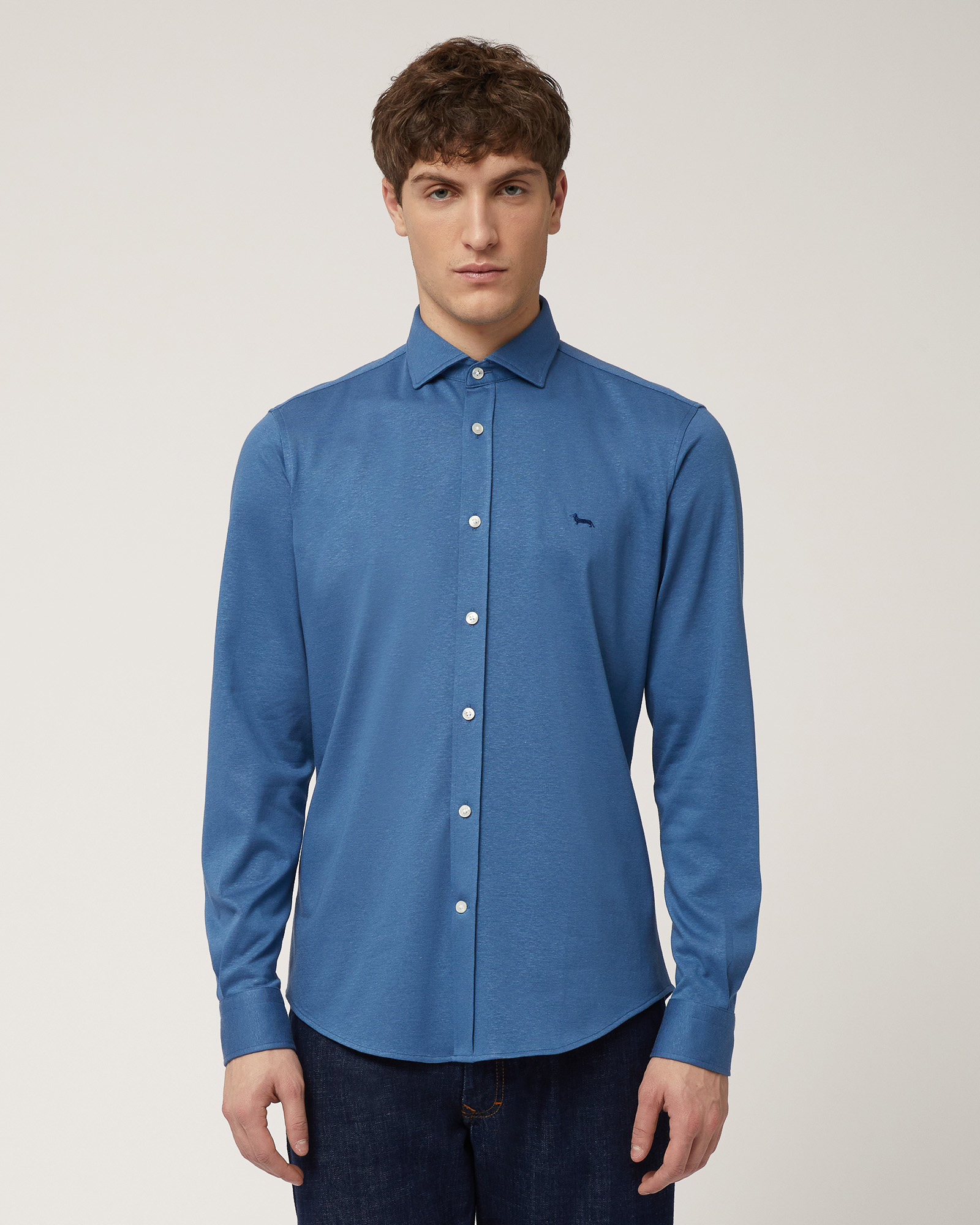 Camicia Con Ricamo Bassotto
