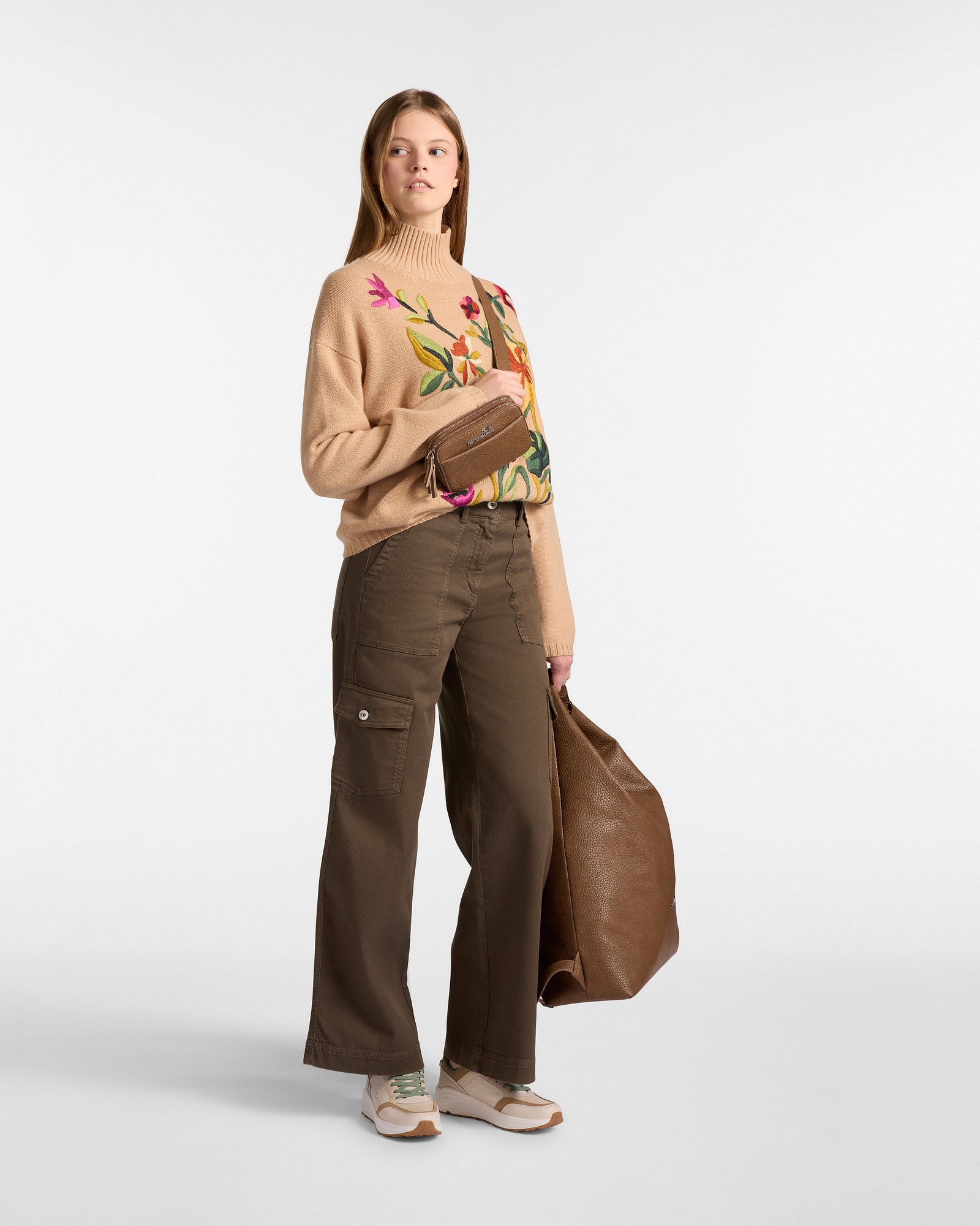 Pantalones Cargo de Pierna Recta, Verde, large image number 3