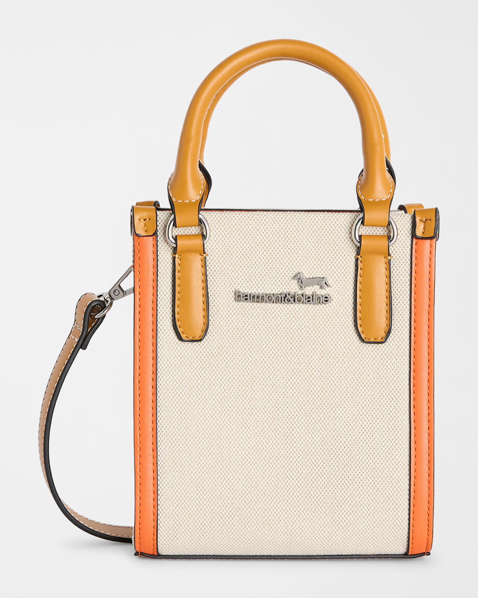 Bolso tote mini de mujer con detalles en contraste