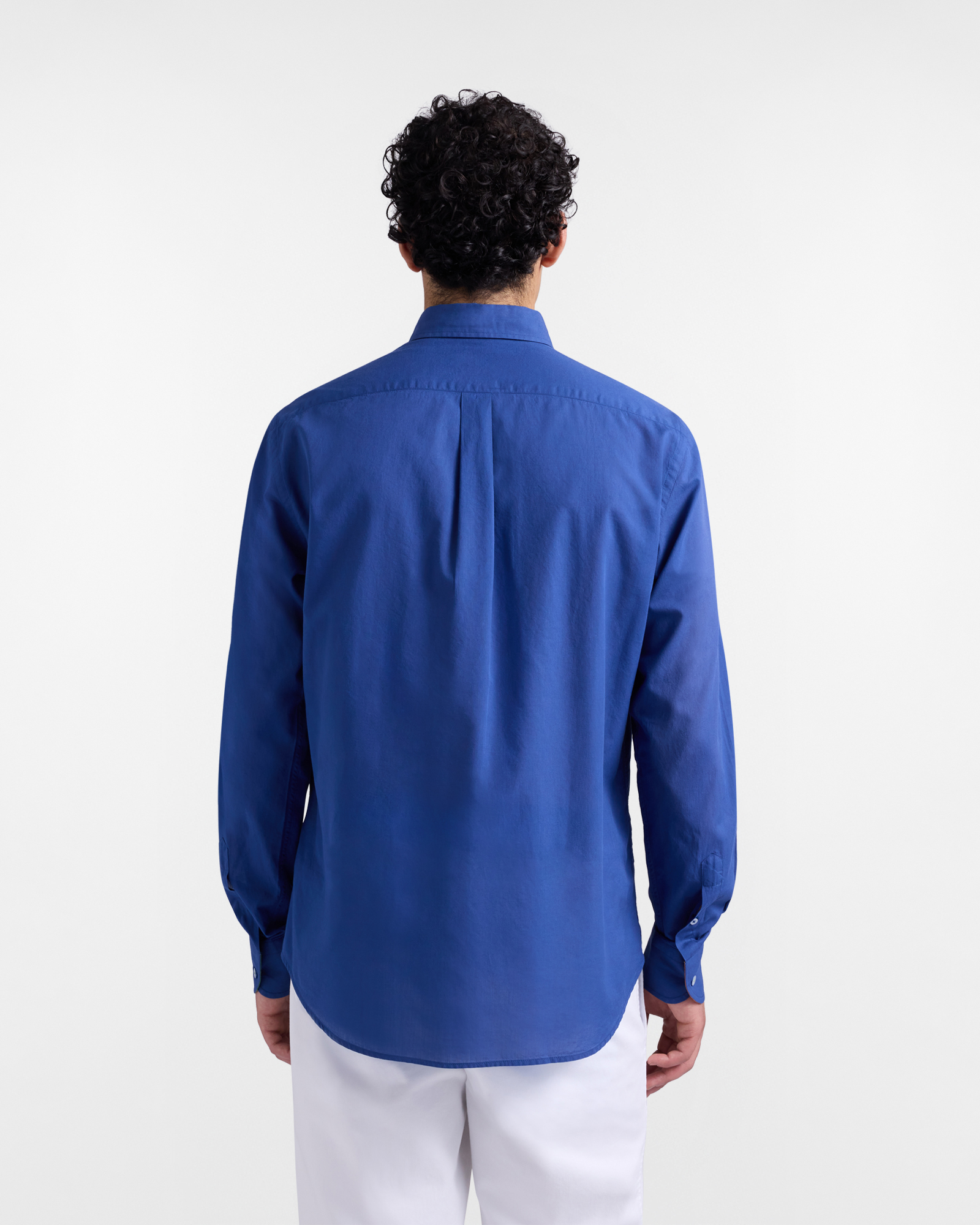 Men&rsquo;s solid color shirt with piping, Blue, large image number 1