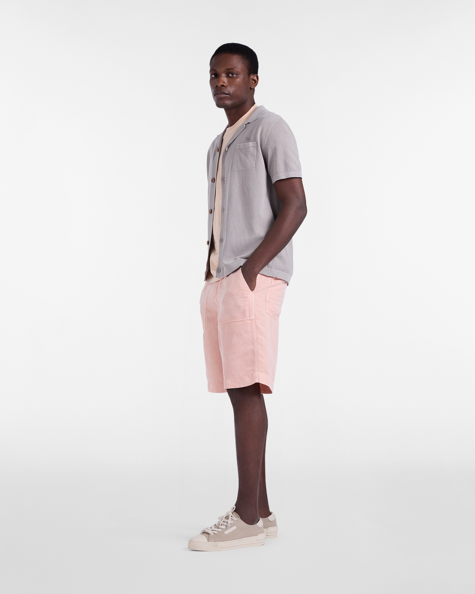 Men's Earth Dye capsule knit shirt, Brown/Red, large image number 3