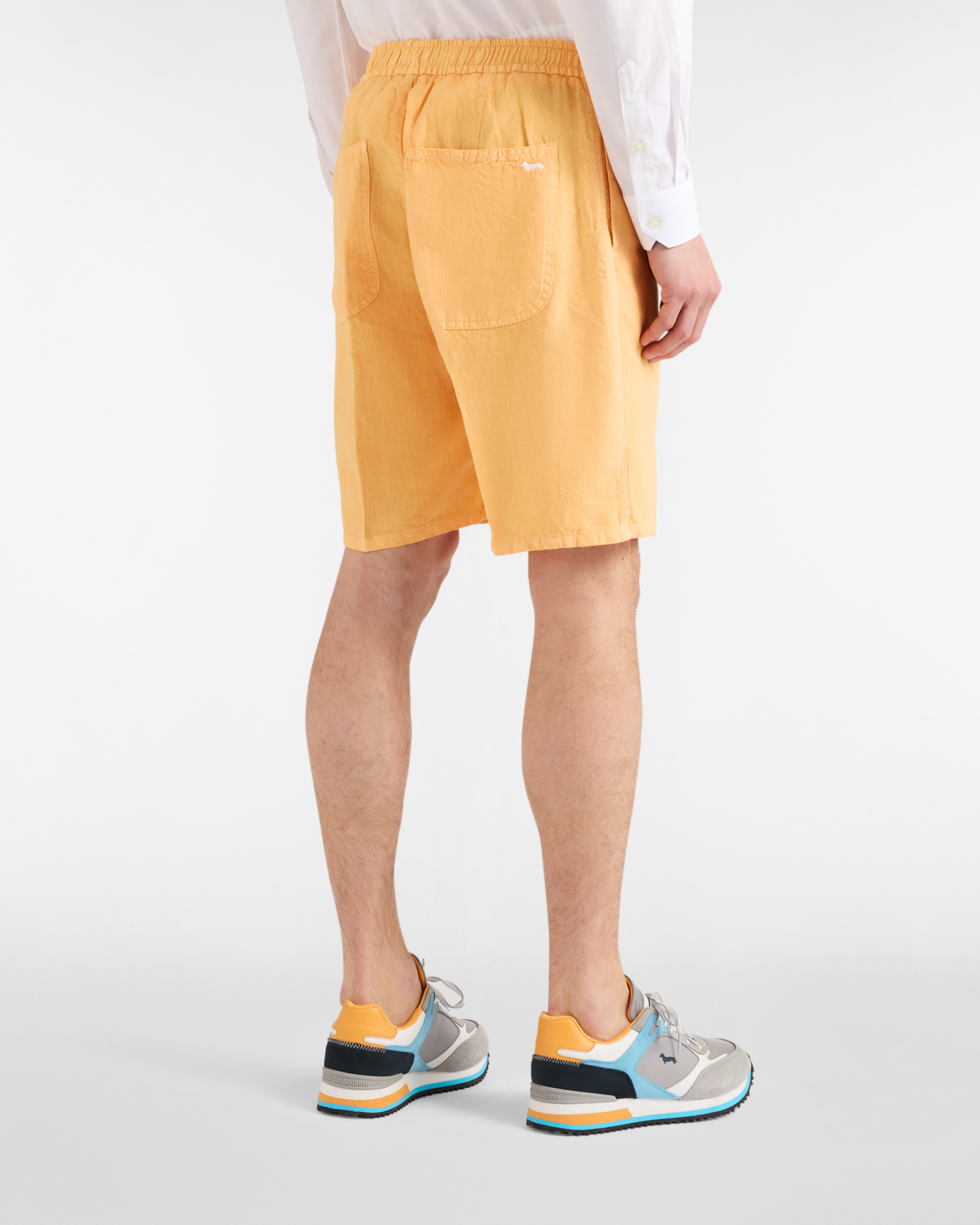 Men's Postcard capsule linen Bermuda shorts, Orange, large image number 1