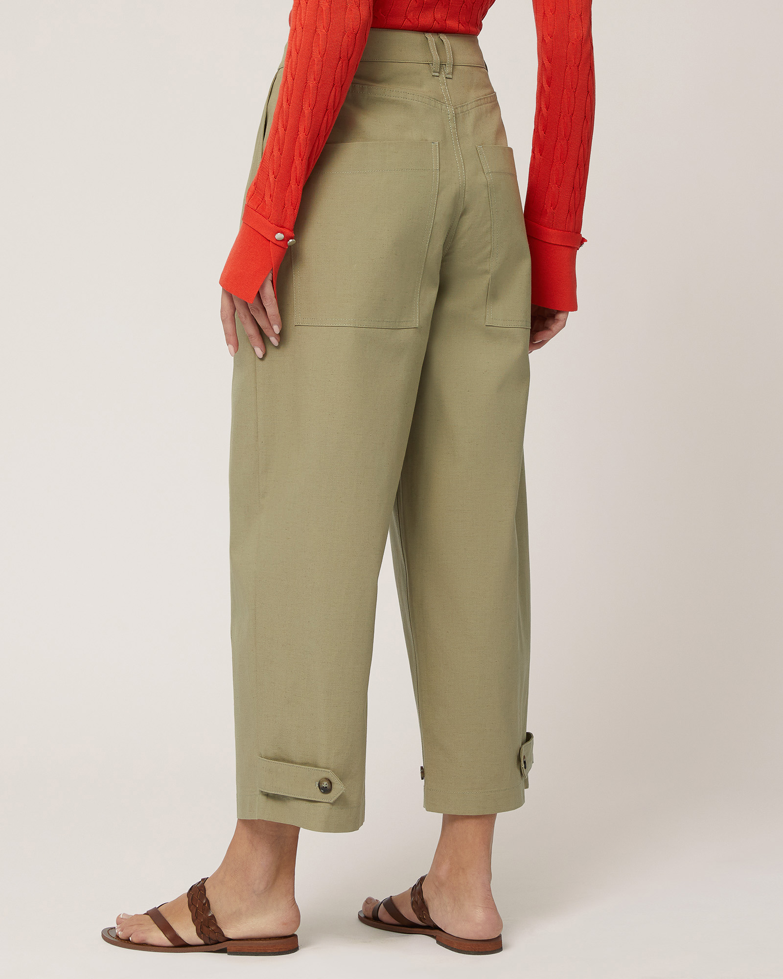 Pantaloni A Fondo Arricciabile