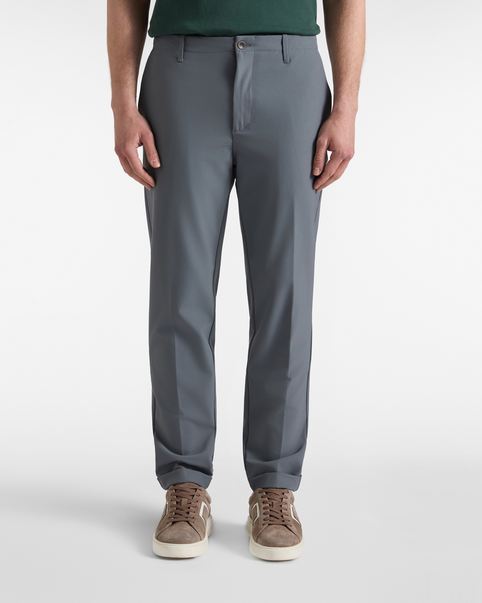 Pantal&oacute;n chino para hombre en nylon el&aacute;stico gris D-Fit