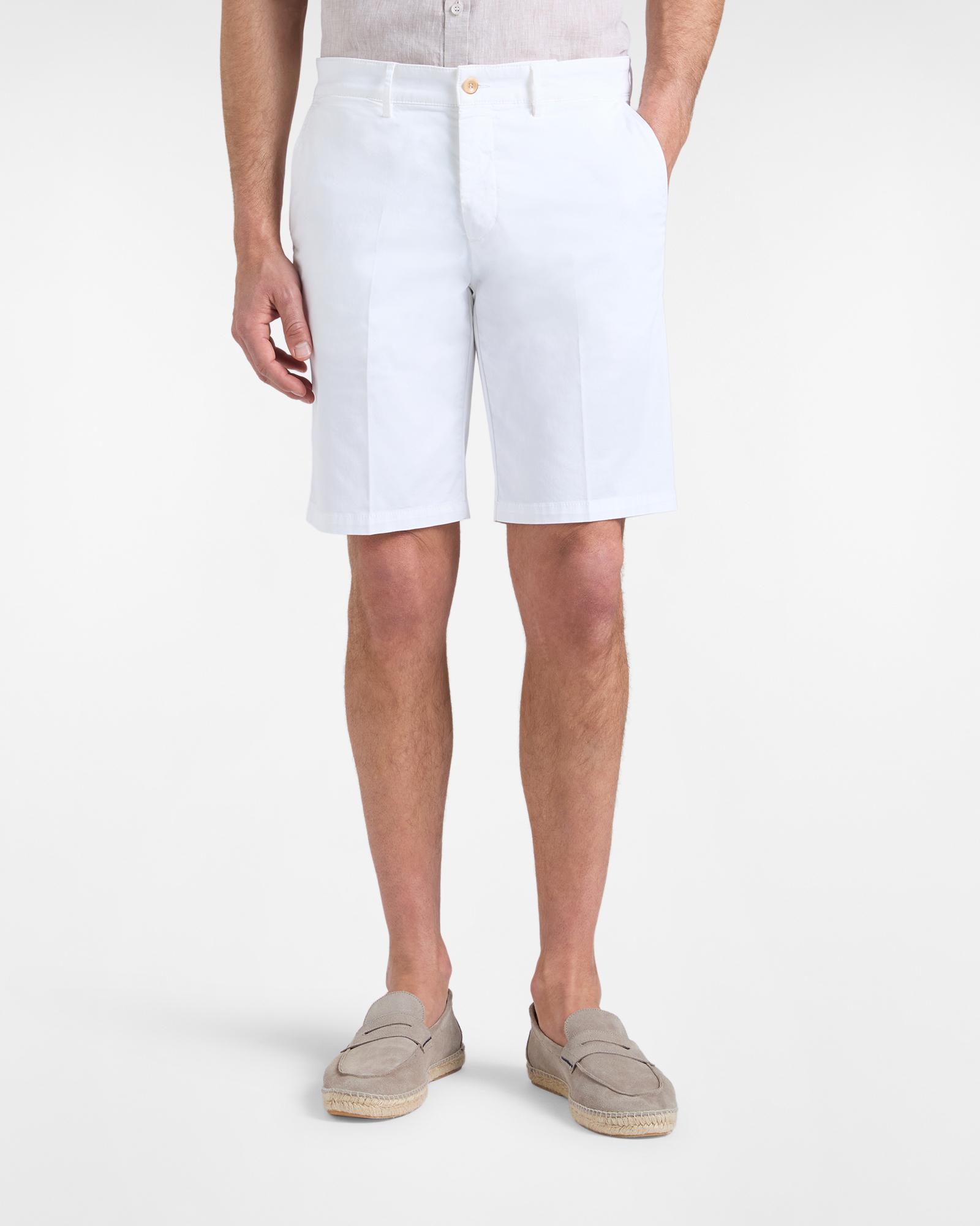 Harmont&Blaine - Bermuda Uomo Basic Regular Fit, Uomo, Bianco, Taglia: 44