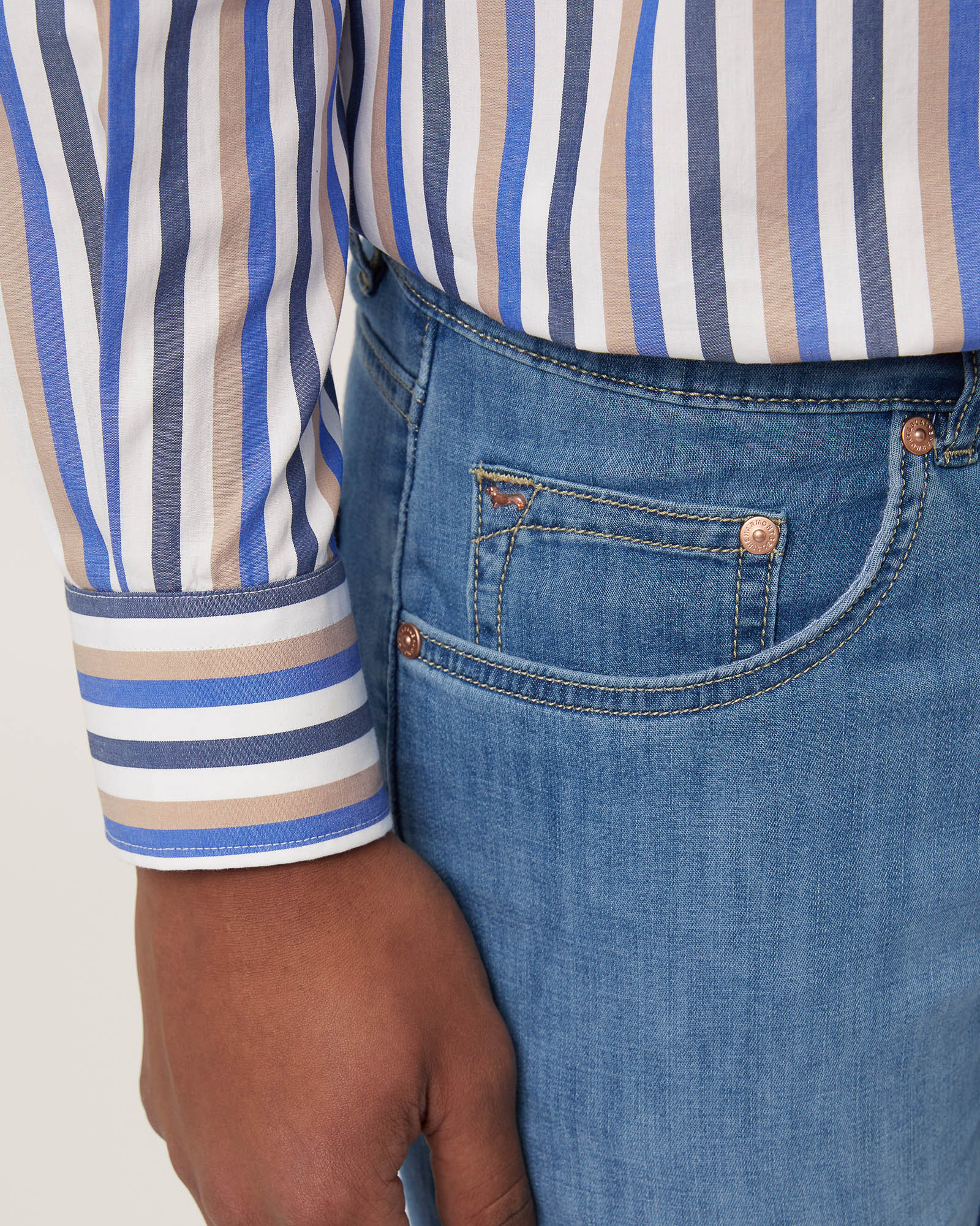 Jeans Cinque Tasche Stretch, Blu Denim, large image number 2
