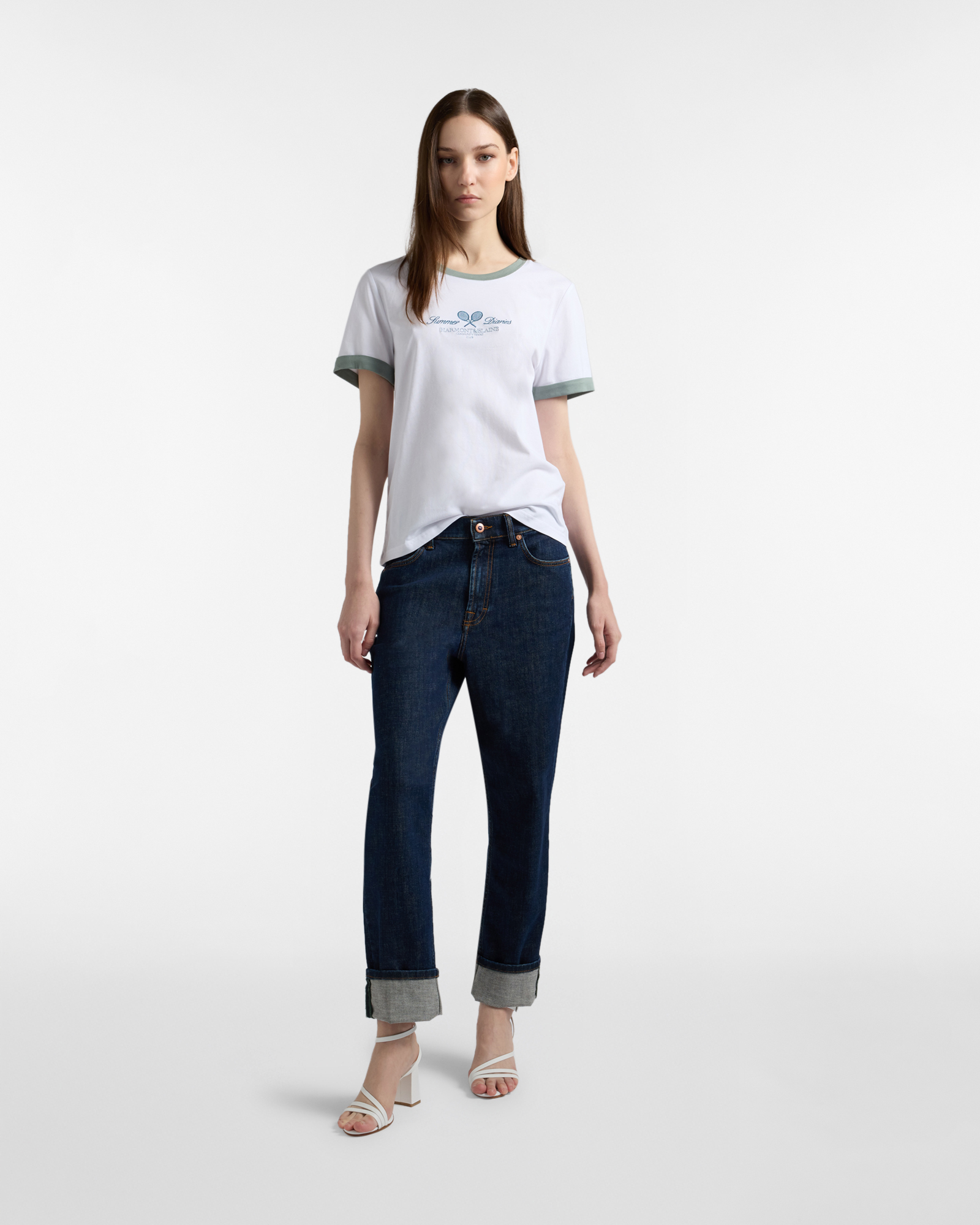 Women&rsquo;s &ldquo;Wave&rdquo; regular-fit high-waisted pants, Denim Blue, large image number 3