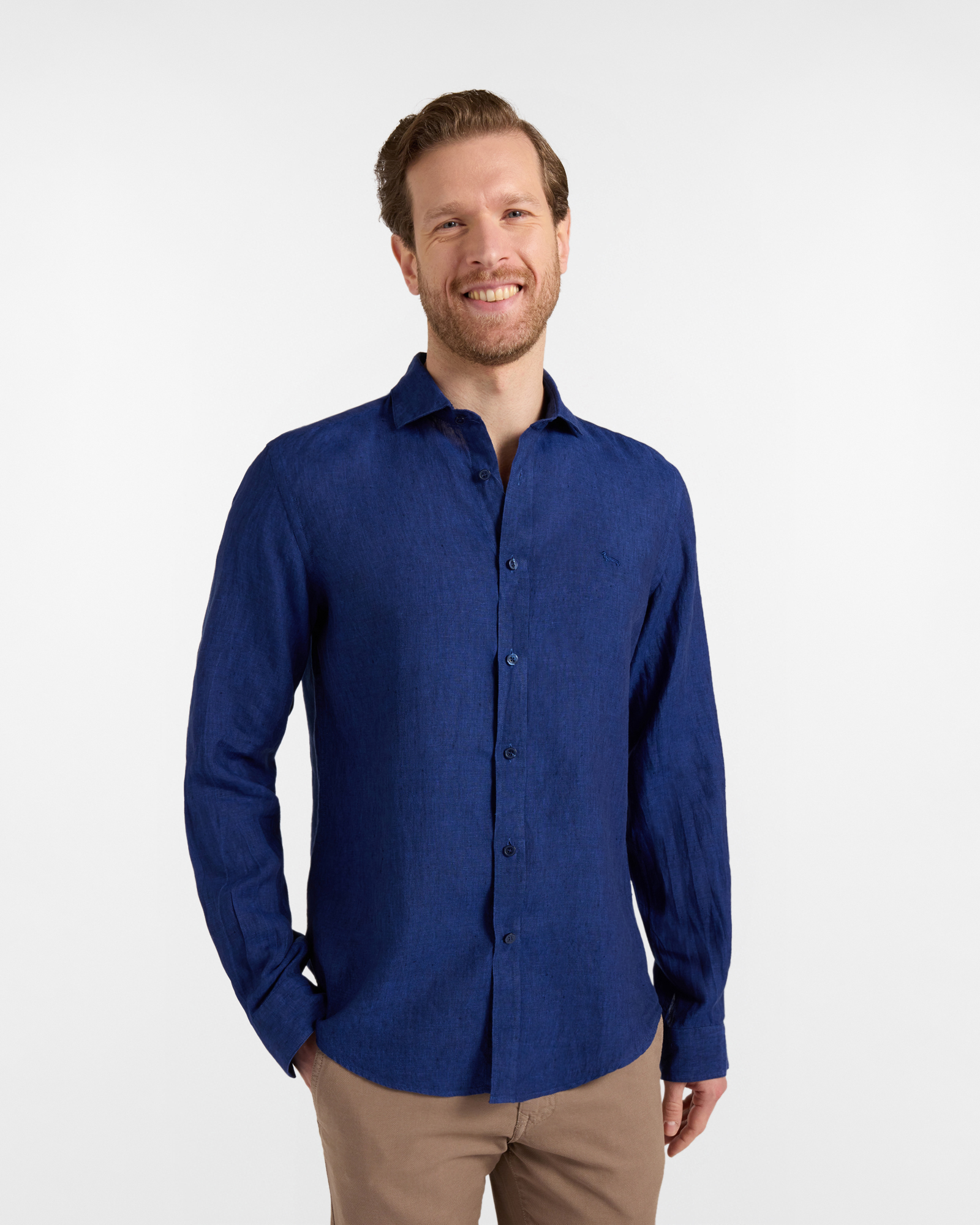 Men's narrow-fit linen shirt