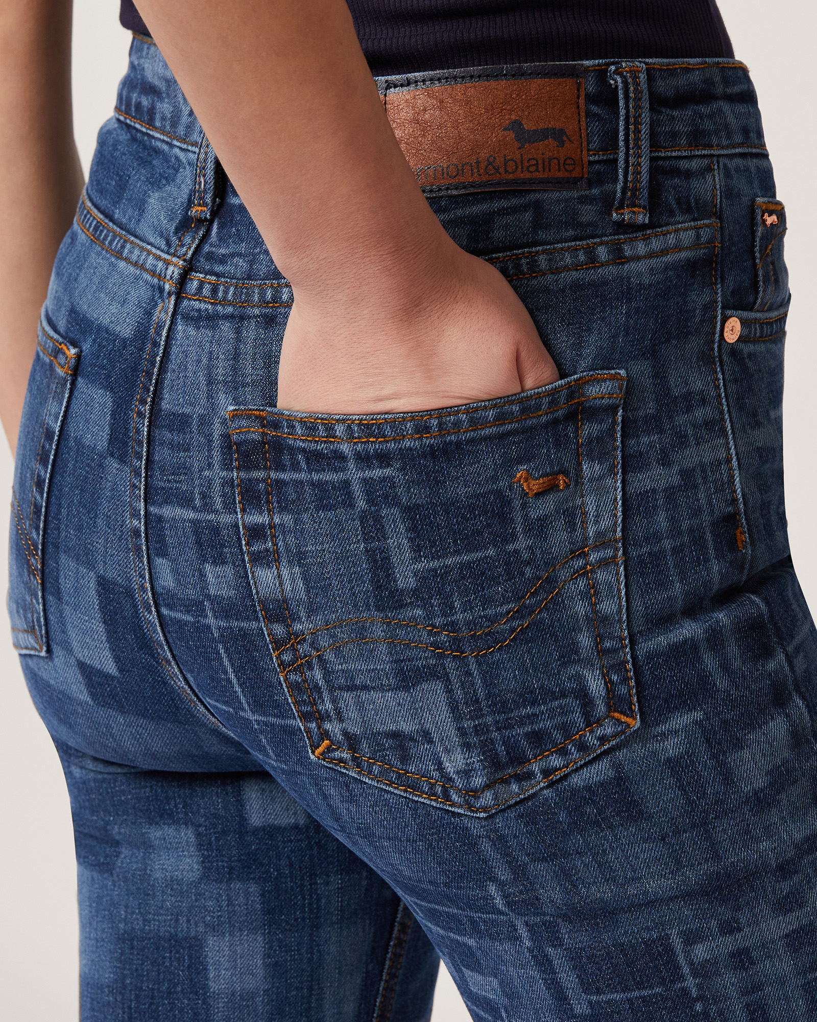 Vaqueros de denim con motivo a láser, Vaquero, large image number 2