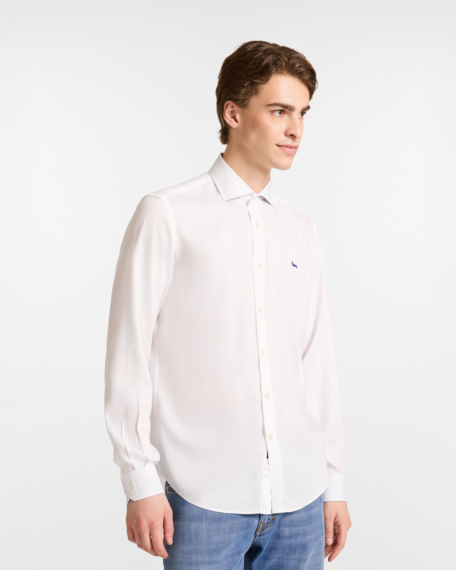 Lyocell Shirt, White, large image number 0
