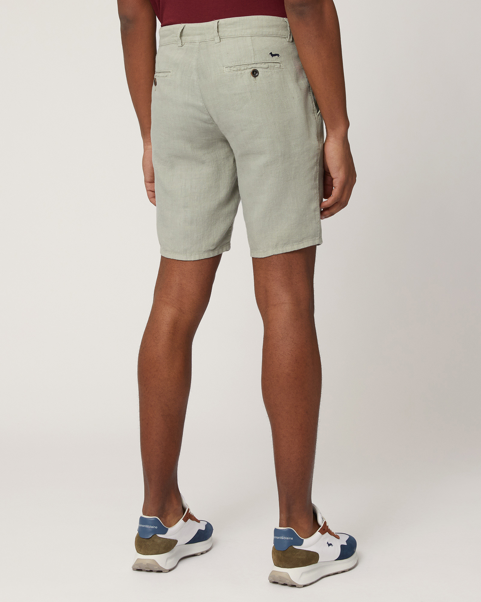 Regular Fit Linen Bermuda Shorts