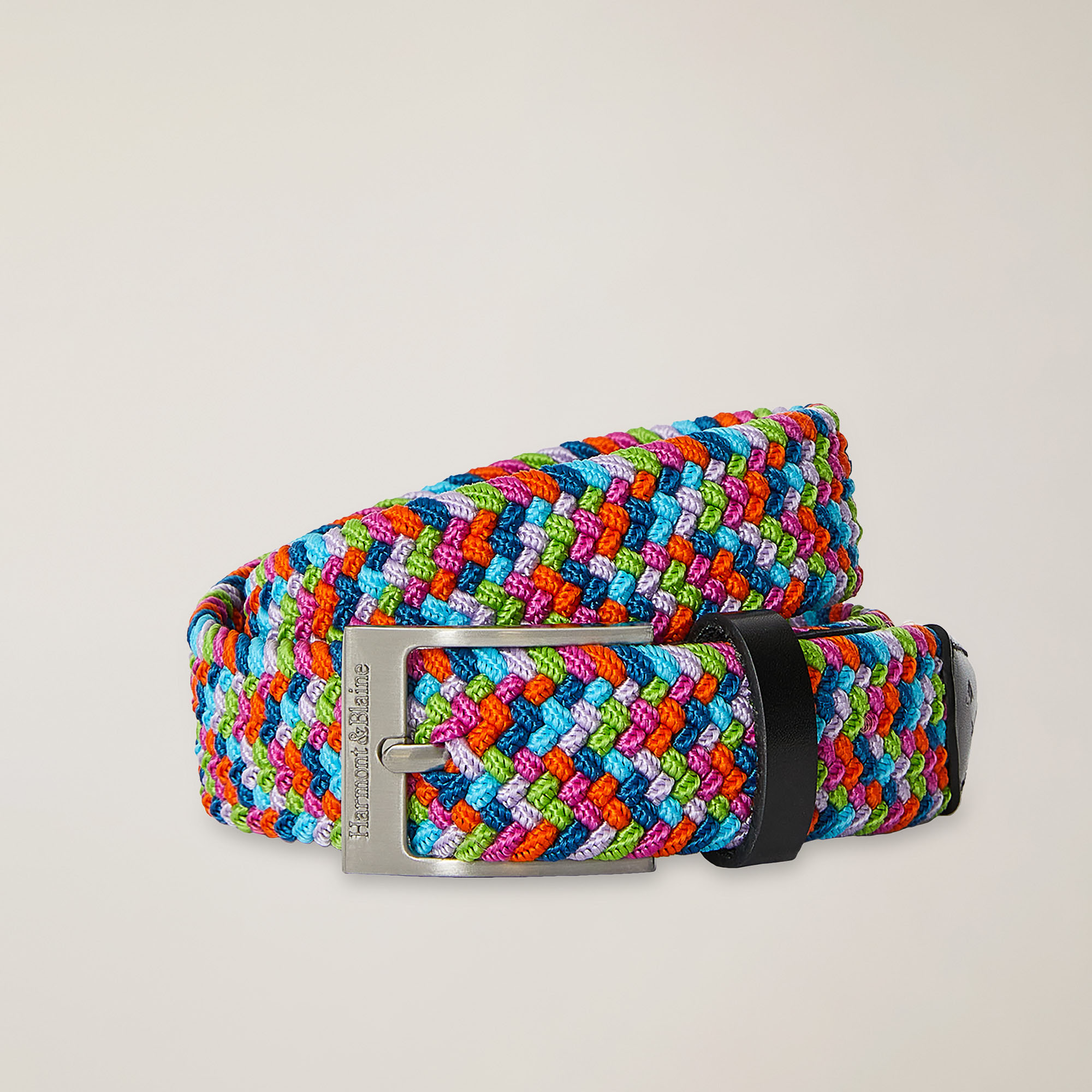 Elasticated woven belt, multicolor, large