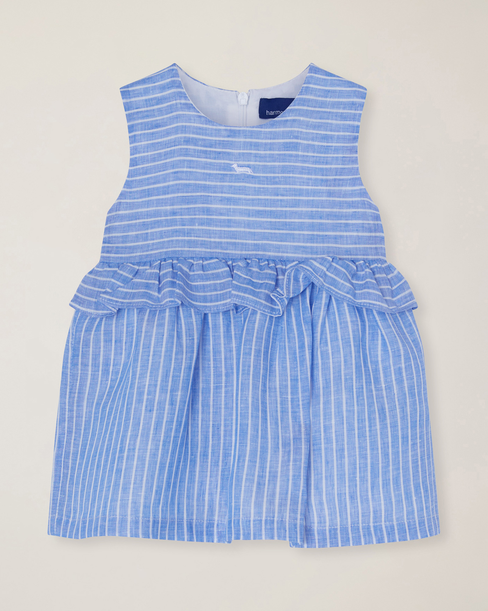 Striped linen dress, Light Blue, large image number 0