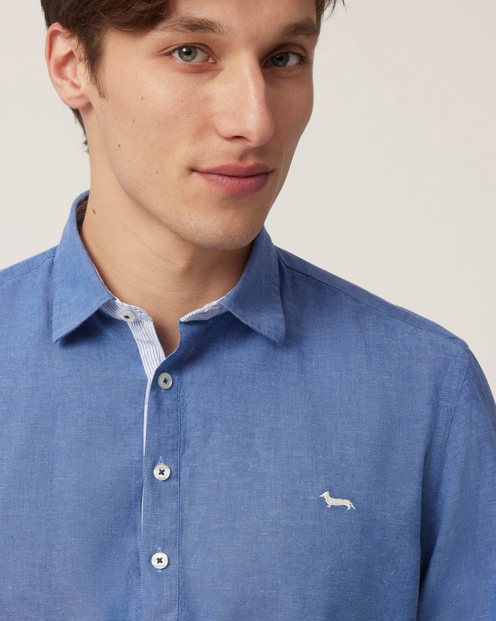 Long-Sleeved Shirt-Style Polo, Dark Lavender, large image number 2