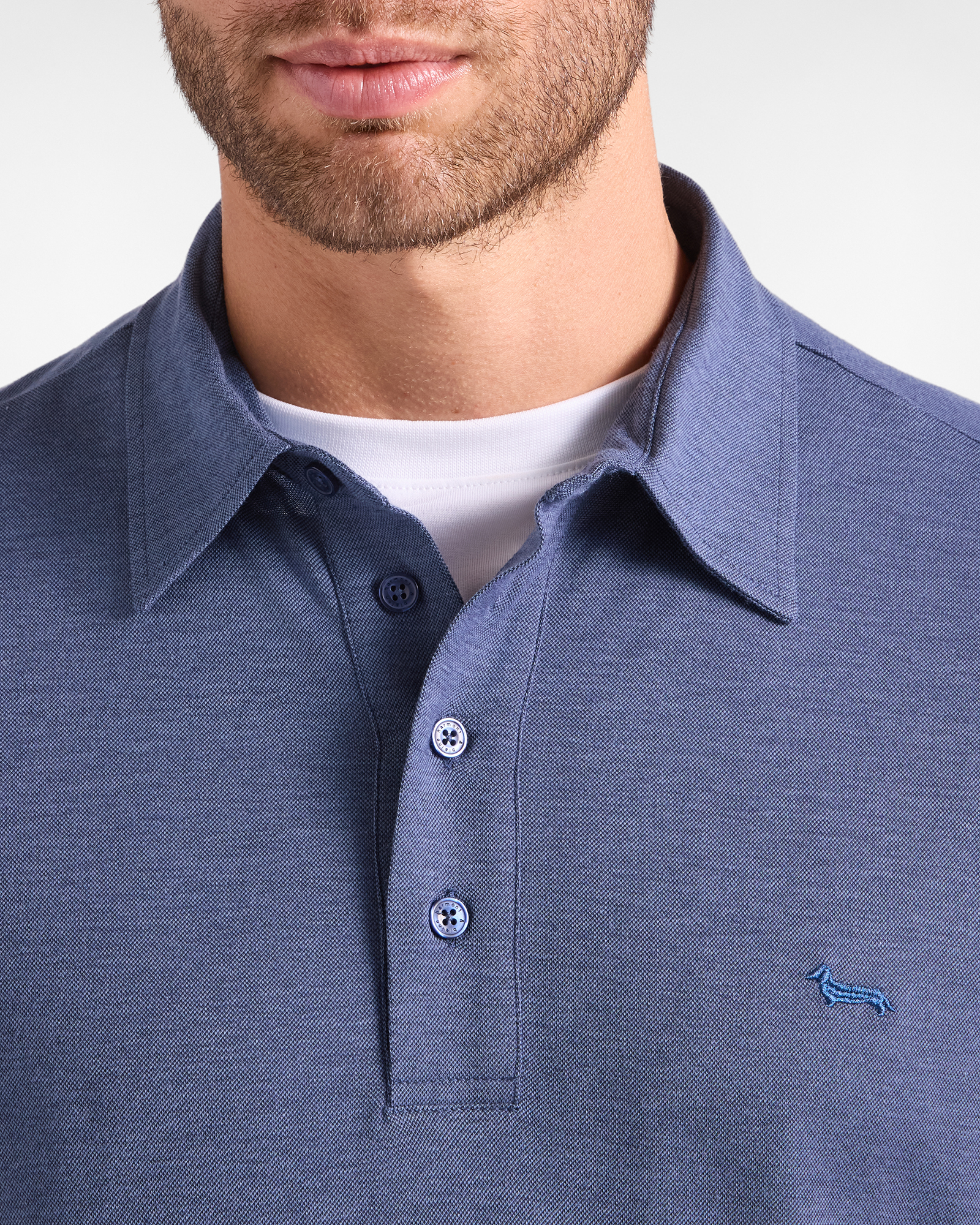 Piqu&eacute; Polo Shirt  Cotton Lyocell ML, LIGHT BLUE, large image number 2