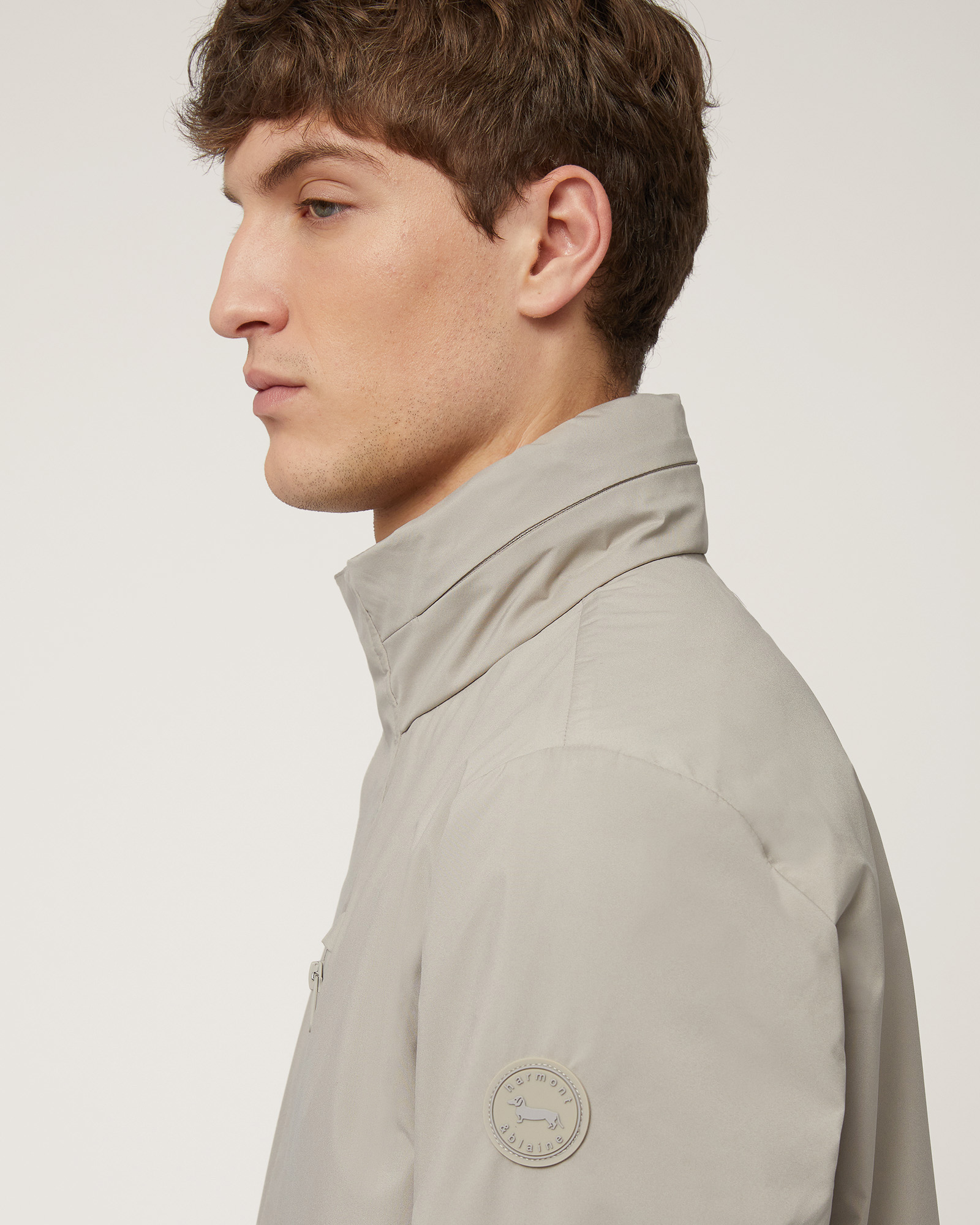 Softshell Short Trench Coat, Beige, large image number 2