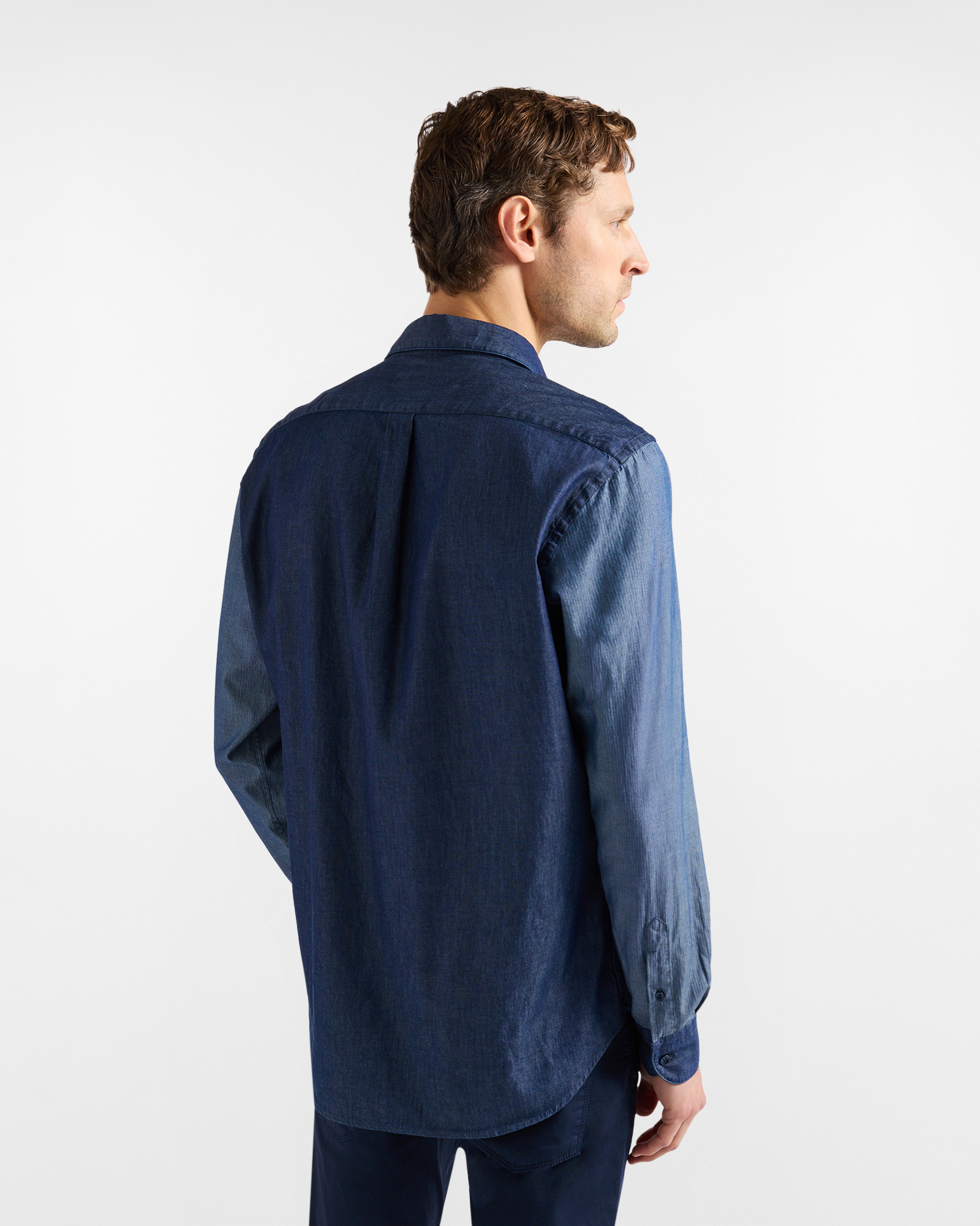 Patchwork shirt with embroidery, Denim Blue, large image number 2