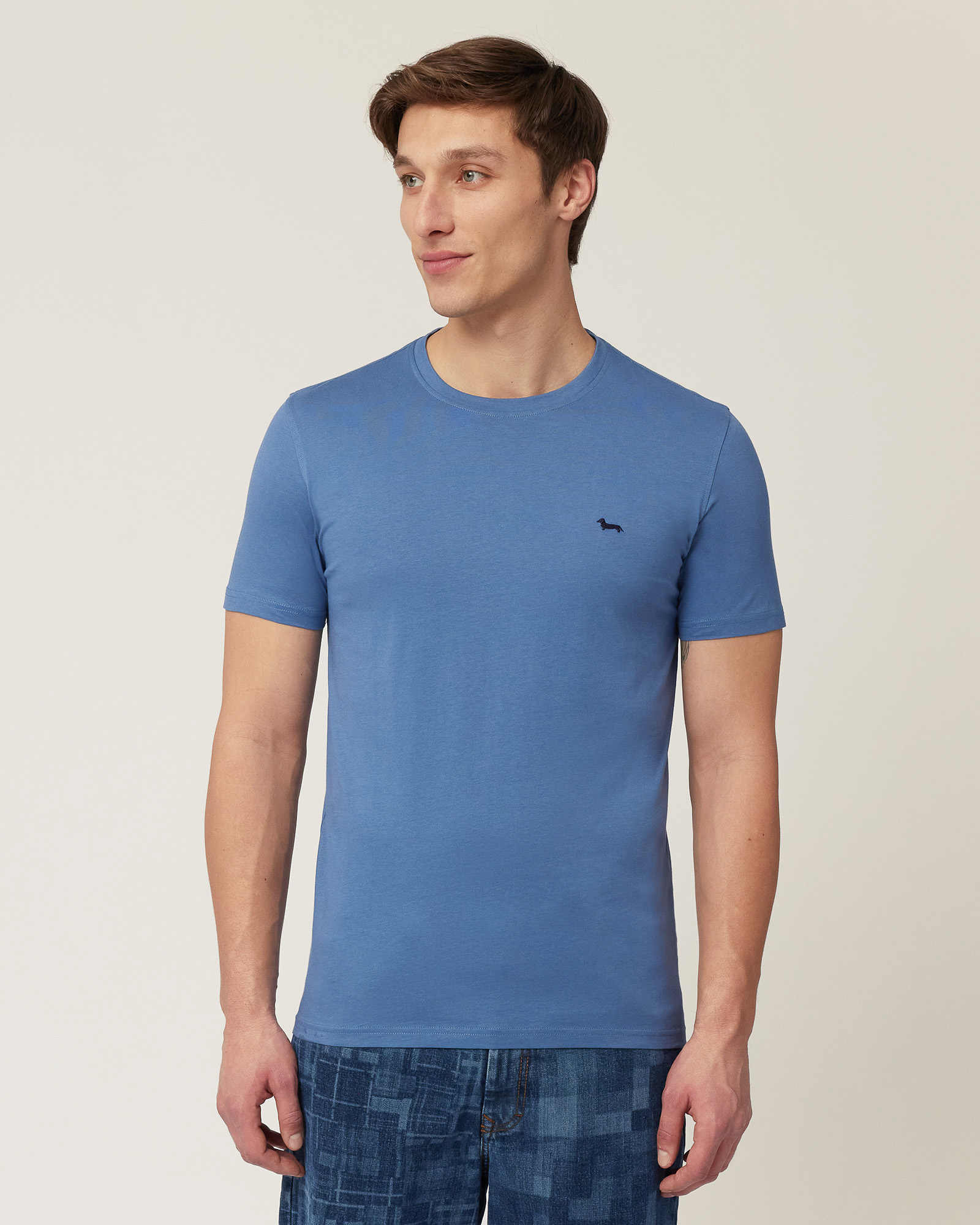 T-Shirt with Dachshund, Dark Lavender, large image number 0