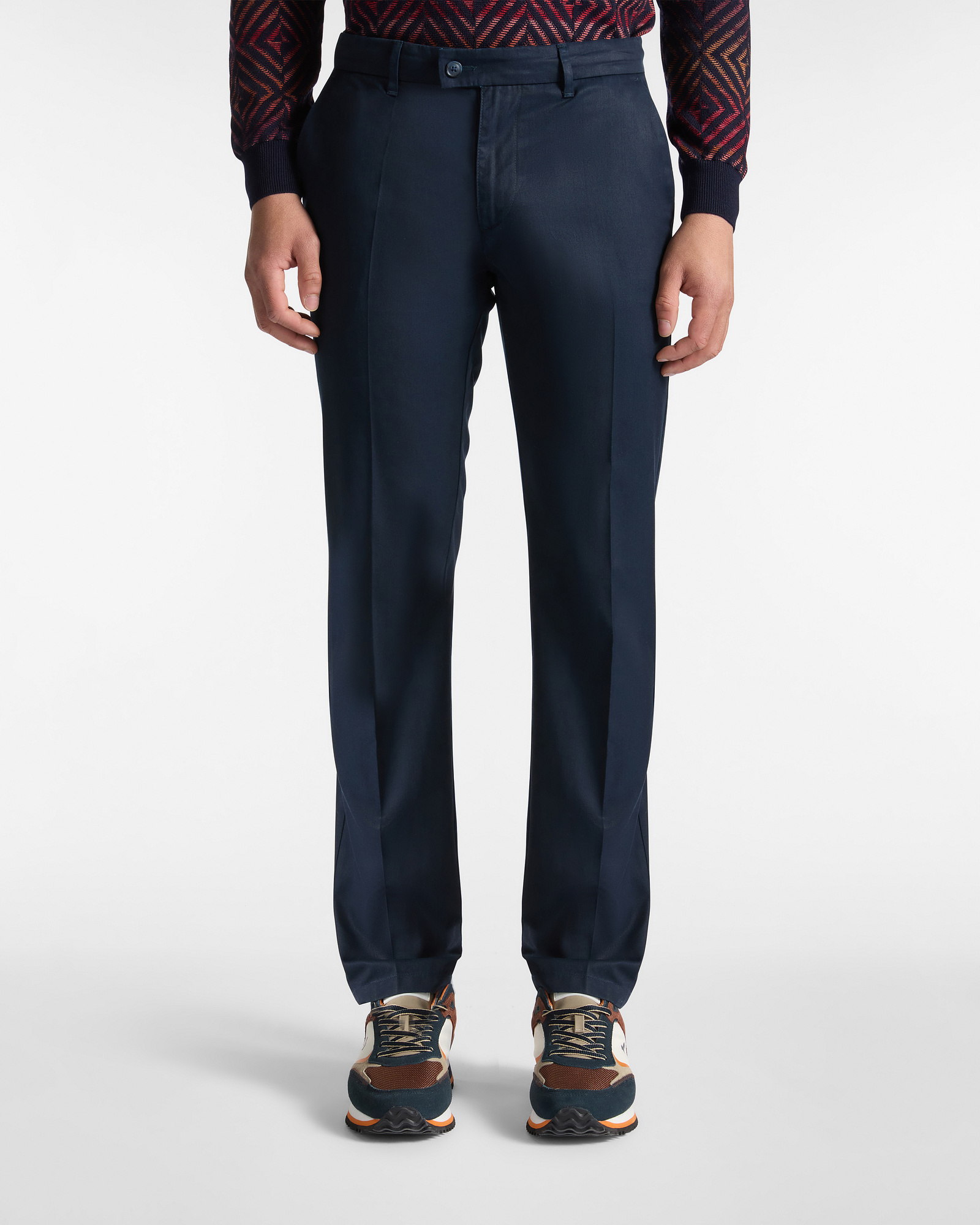 Relaxed Fit Chino Pants, Navy Blue, large