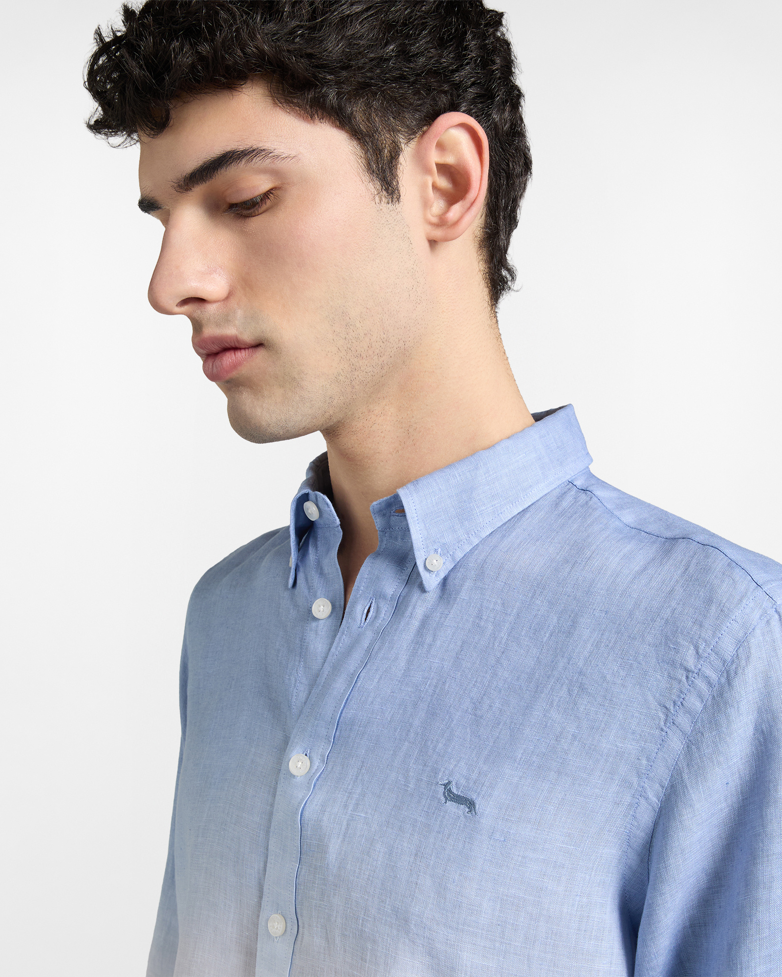 Camicia stampa d&eacute;grad&eacute;, Celeste, large image number 2